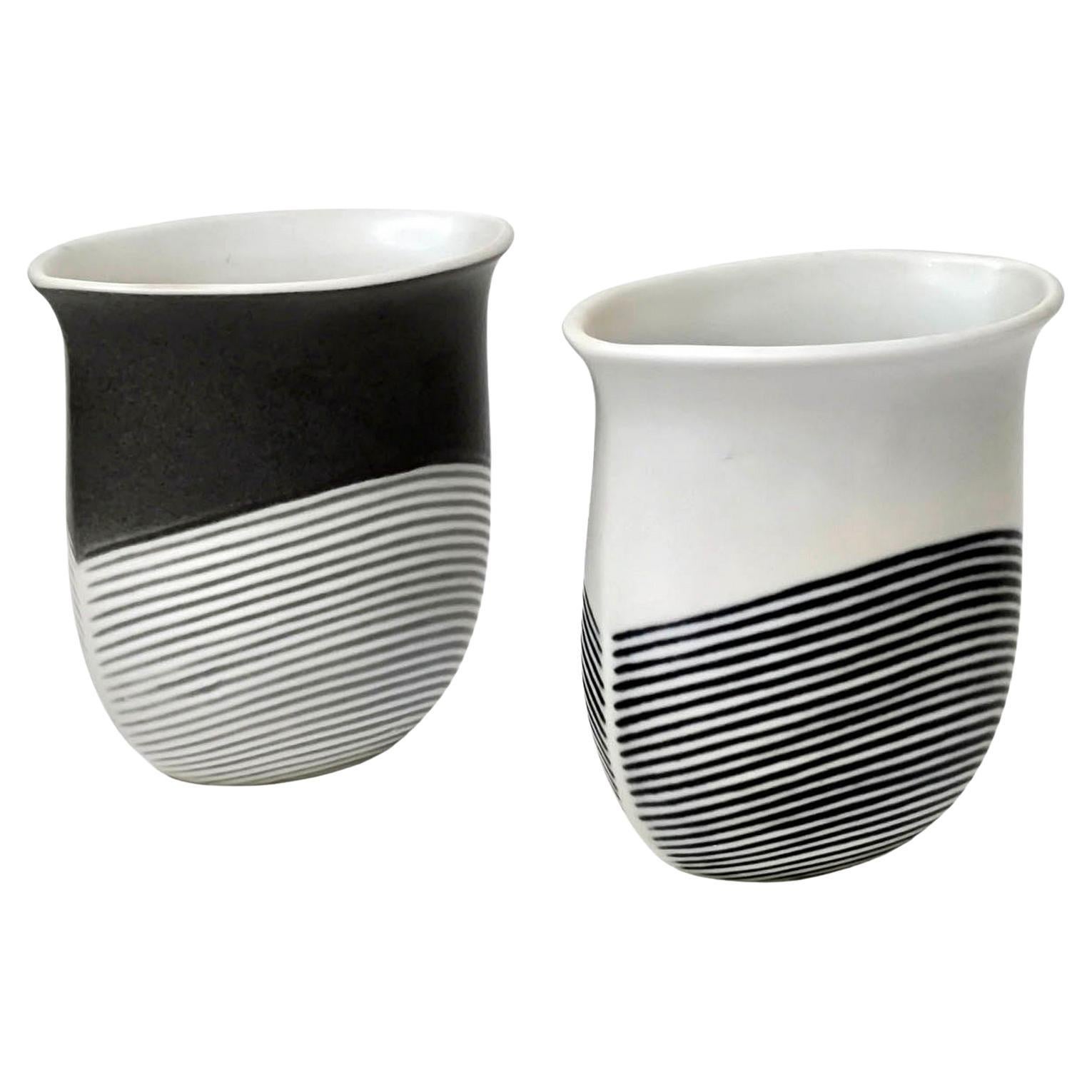 Coppia di vasi in ceramica IPE di Rorstrand, design di Inger Persson, anni '60