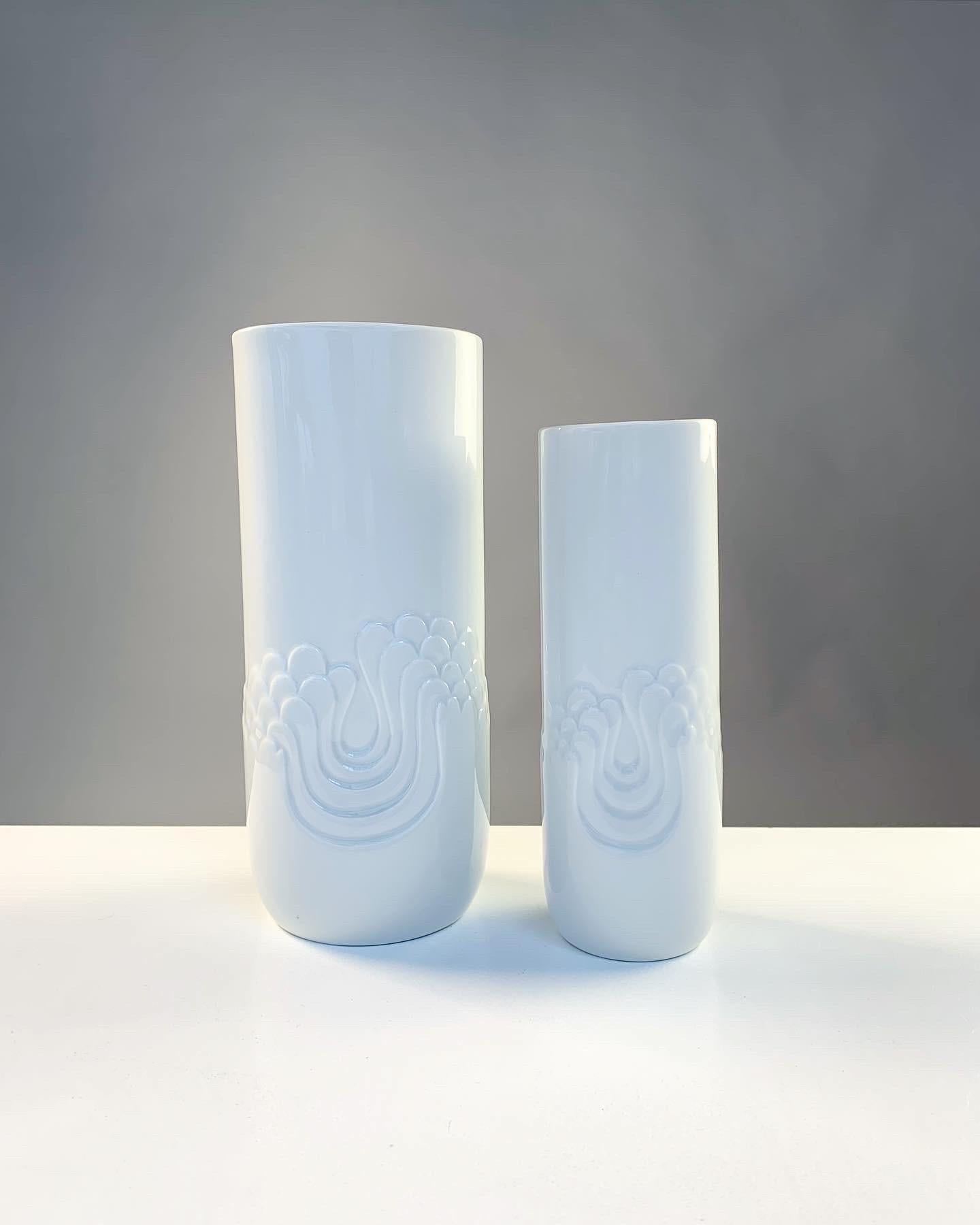 Fait main Paire de vases en porcelaine Rosamunde Nairac de Thomas, Allemagne, années 1970 en vente