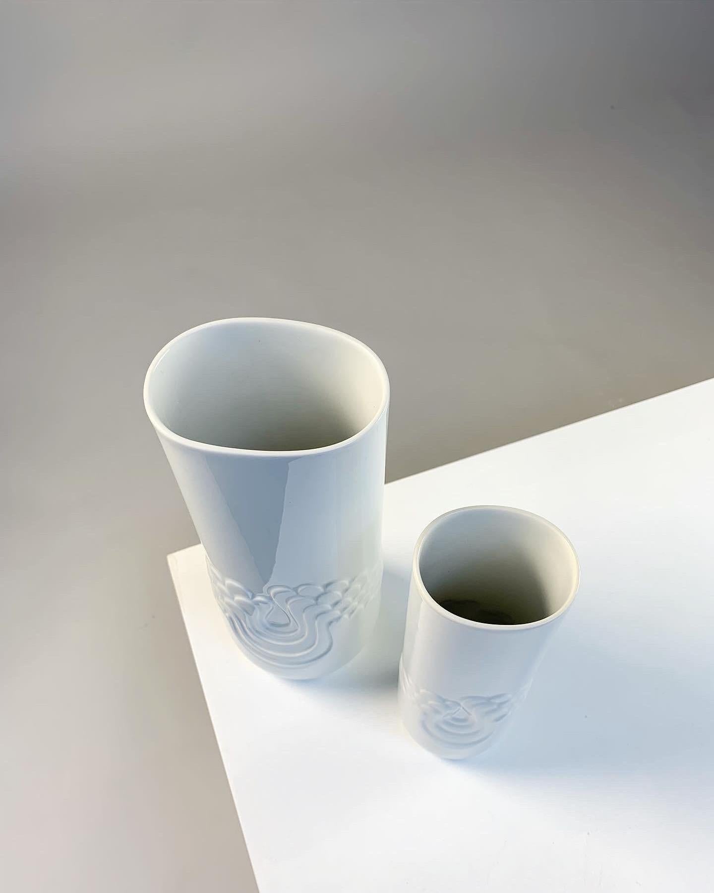 Fin du 20e siècle Paire de vases en porcelaine Rosamunde Nairac de Thomas, Allemagne, années 1970 en vente