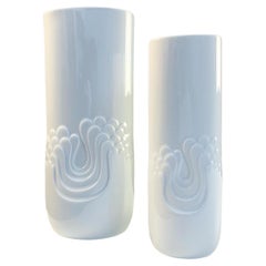 Paire de vases en porcelaine Rosamunde Nairac de Thomas, Allemagne, années 1970