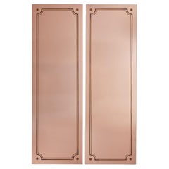 Pair of Rose Gold Back Painted Mirrors No. 06, France 1920s