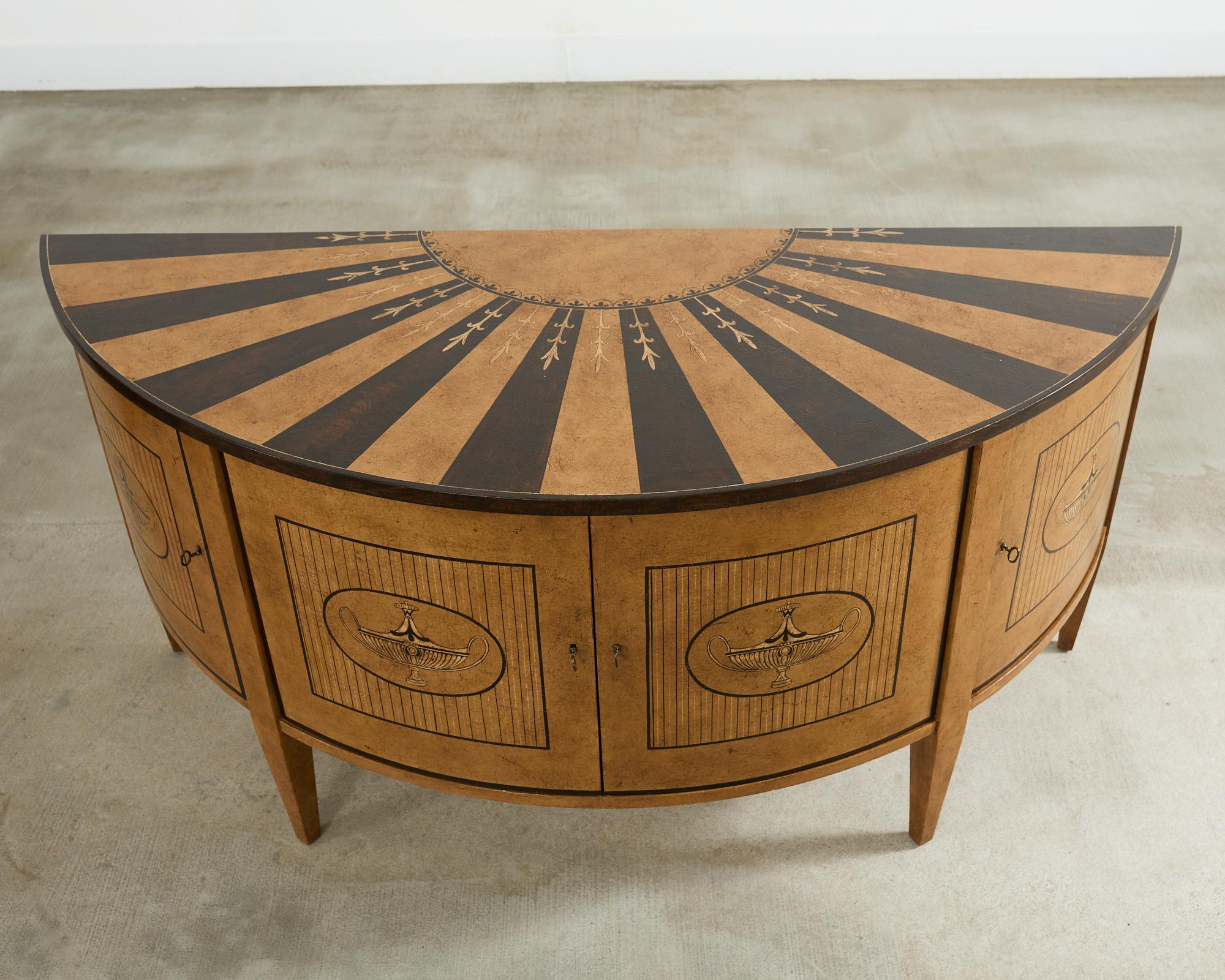 Pair of Rose Tarlow Demilune Adam Sideboard Cabinets For Sale 2