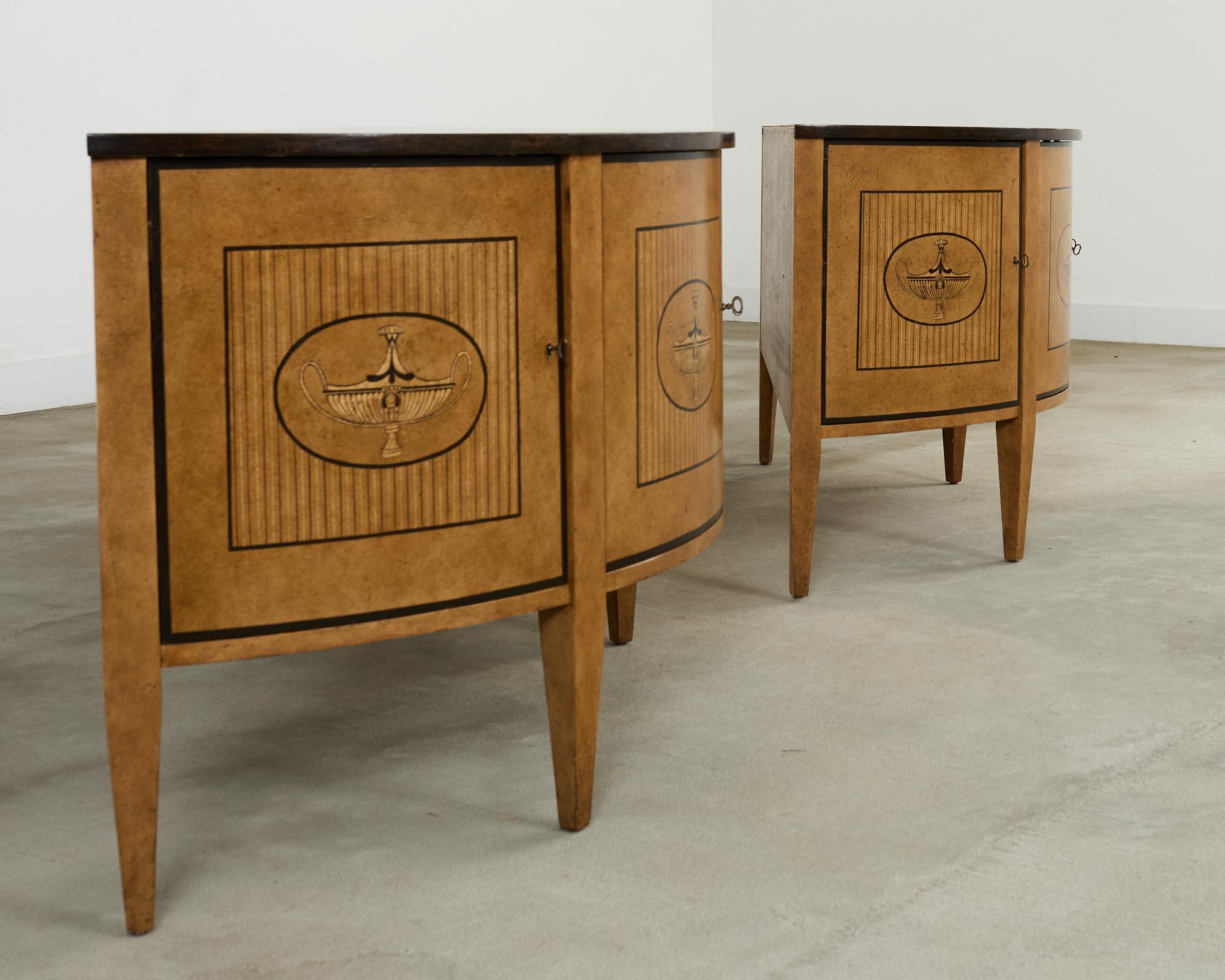 Pair of Rose Tarlow Demilune Adam Sideboard Cabinets For Sale 10