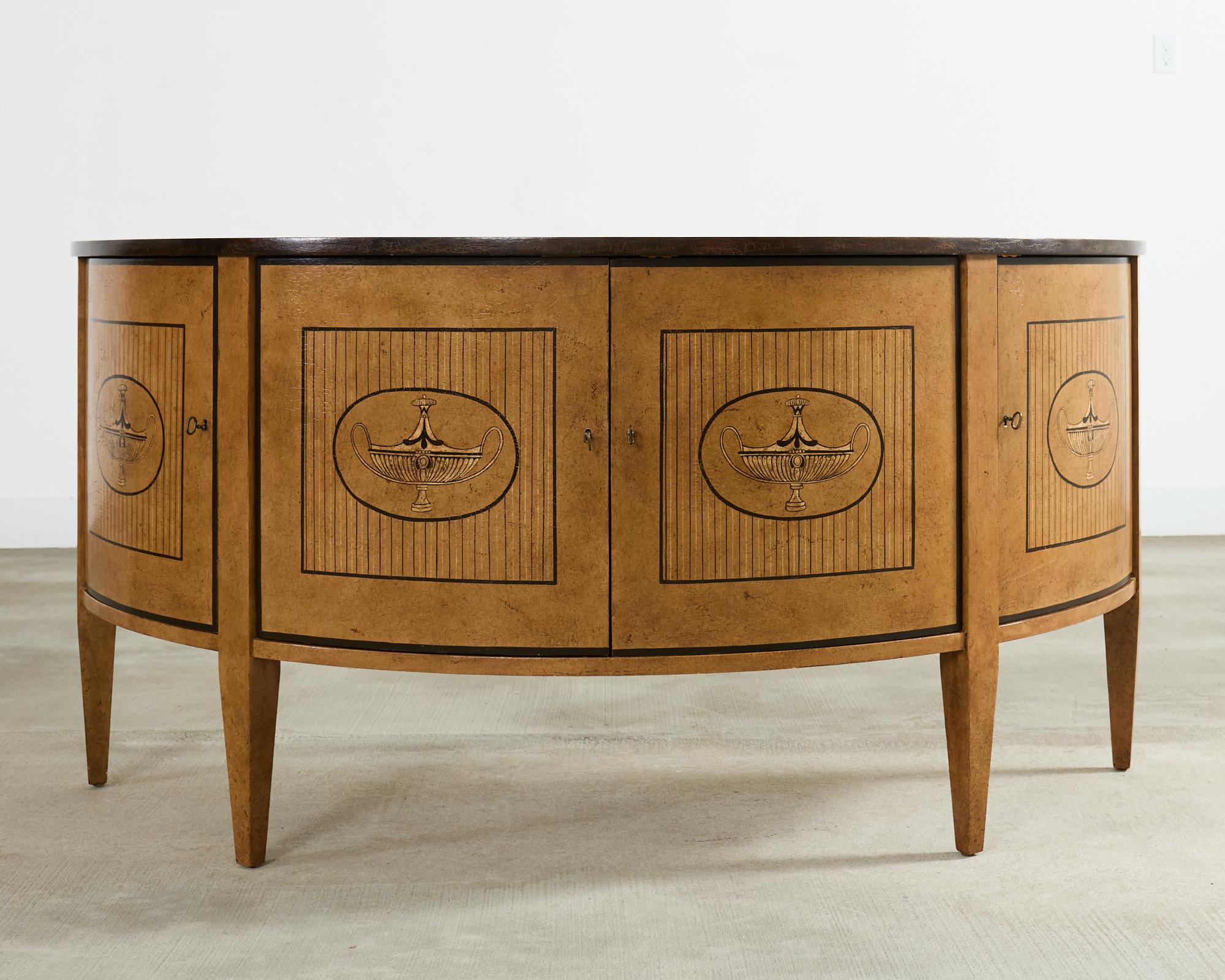 Pair of Rose Tarlow Demilune Adam Sideboard Cabinets For Sale 1