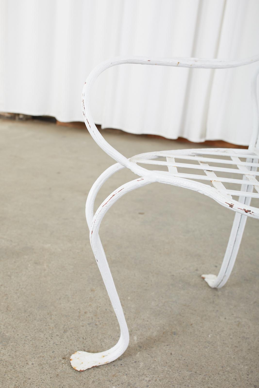 Pair of Rose Tarlow Faux Bois Twig Iron Garden Chairs 4