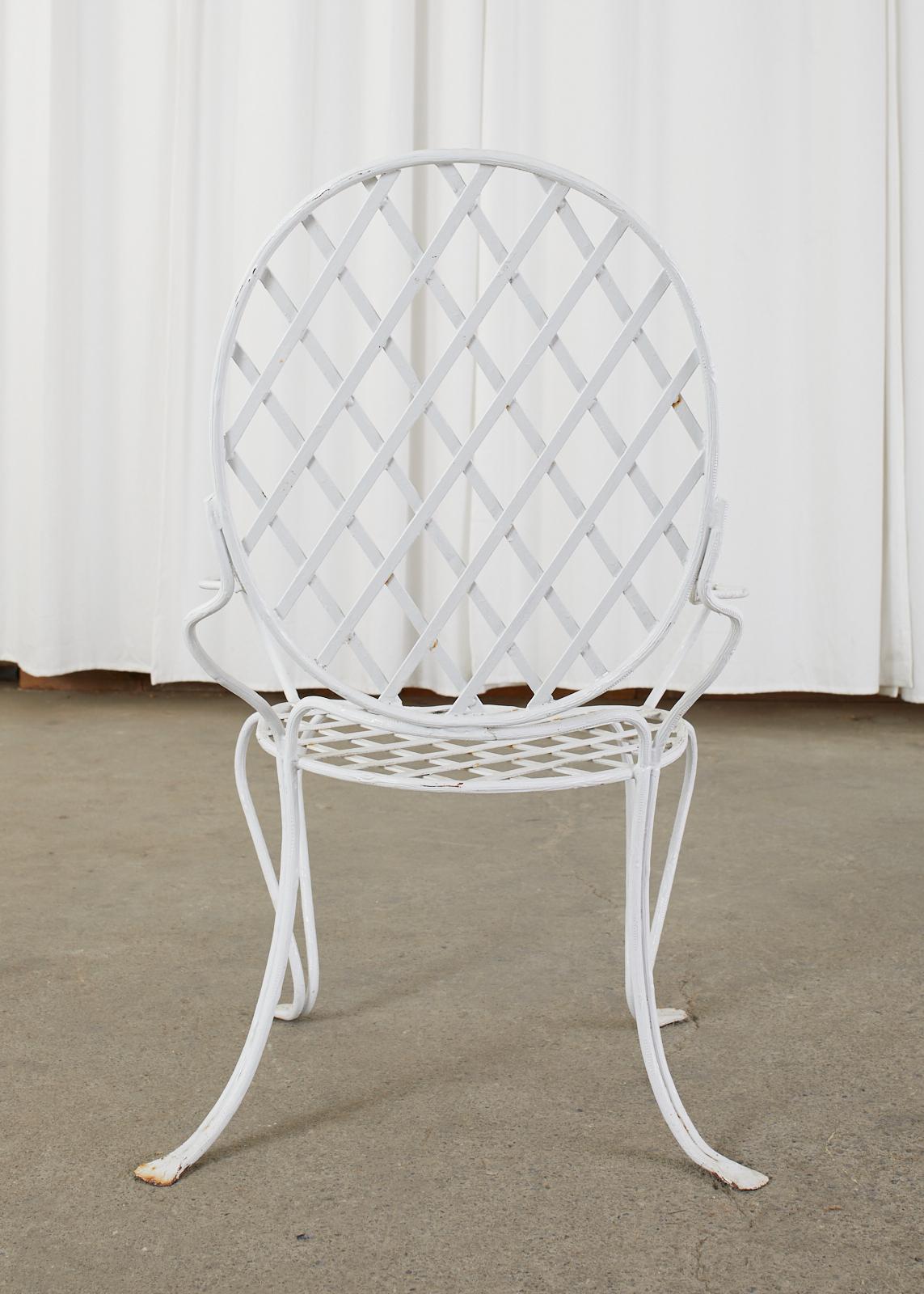 Pair of Rose Tarlow Faux Bois Twig Iron Garden Chairs 11