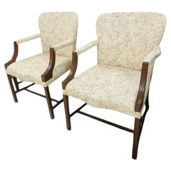 Pair of Rose Tarlow From Melrose House Chippendale Arm Chairs
