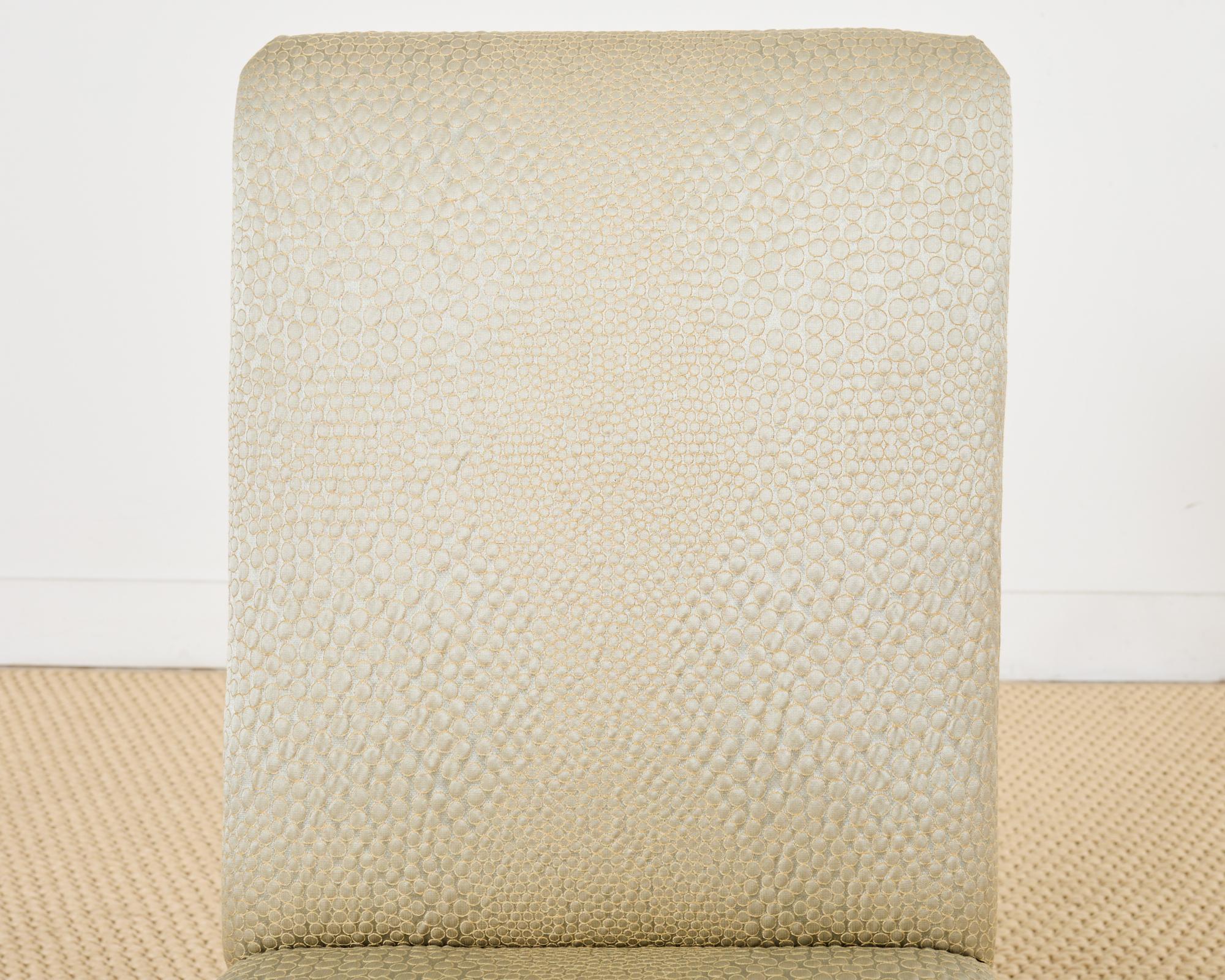 Pair of Rose Tarlow Gold Leaf Kent Dining Chairs 3