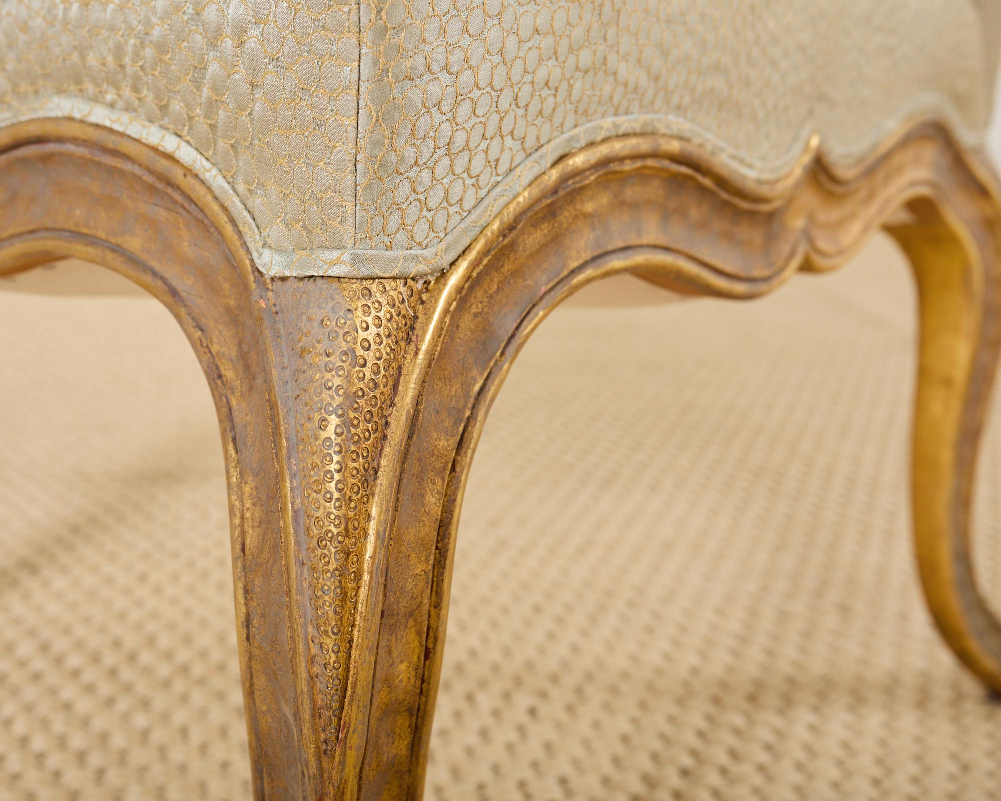 Pair of Rose Tarlow Gold Leaf Kent Dining Chairs 5