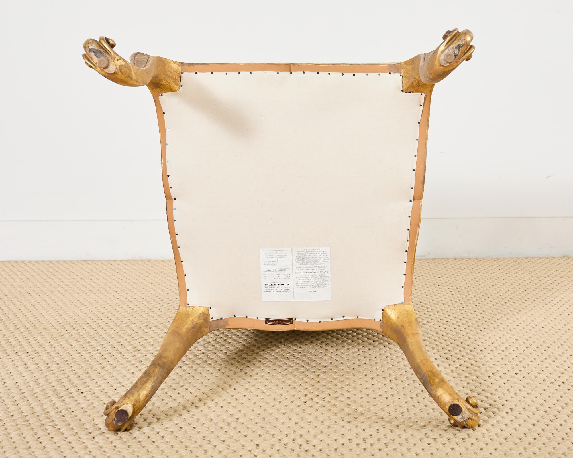 Pair of Rose Tarlow Gold Leaf Kent Dining Chairs 9