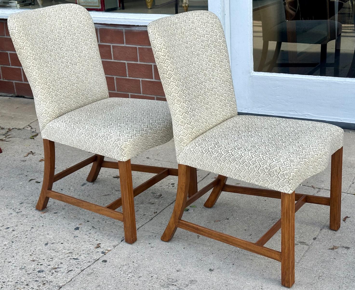 Pair of Rose Tarlow Melrose House Chippendale Mahogany Side Chairs In Good Condition In LOS ANGELES, CA