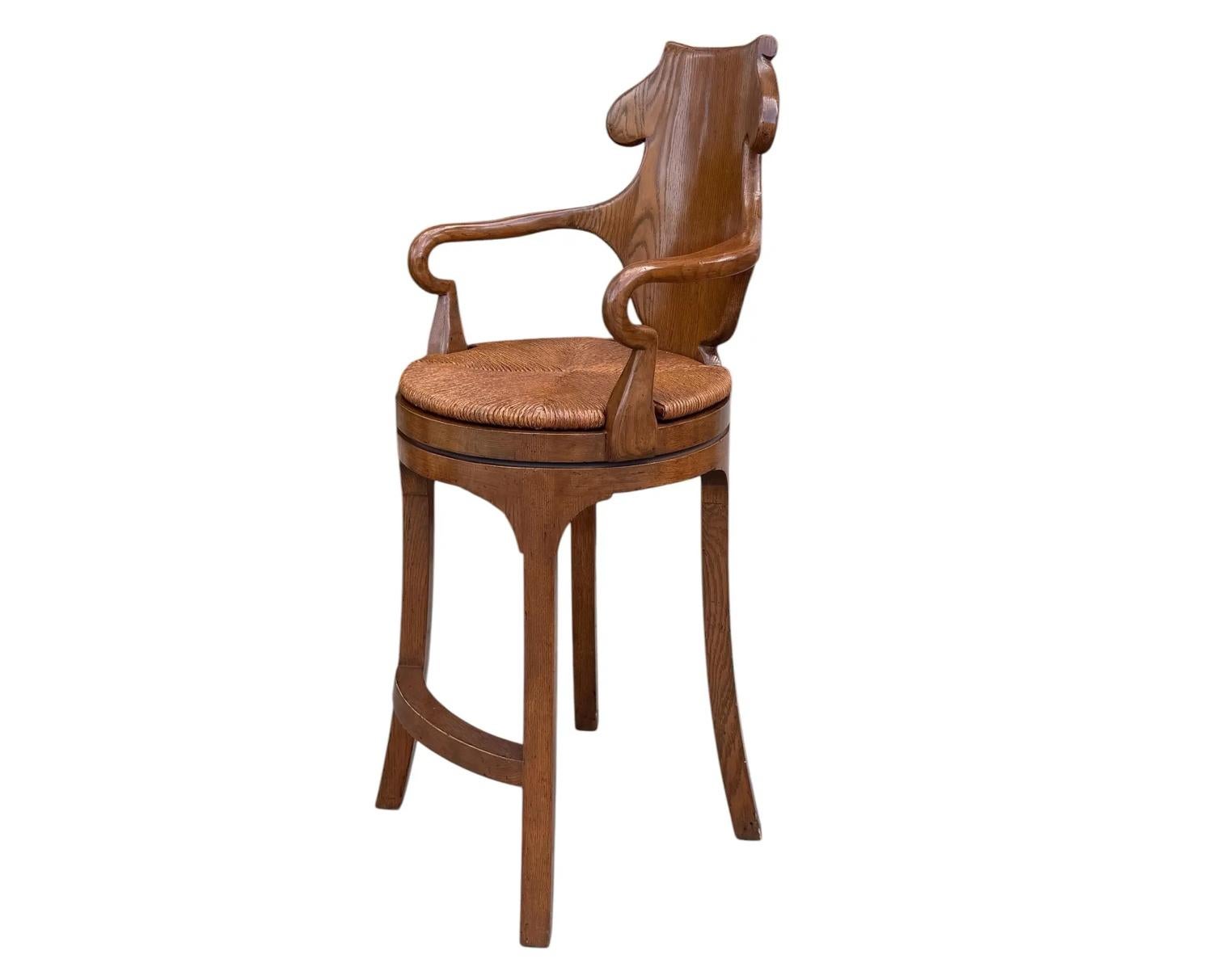 Pair of Rose Tarlow Melrose House Henley Barstools In Good Condition In LOS ANGELES, CA