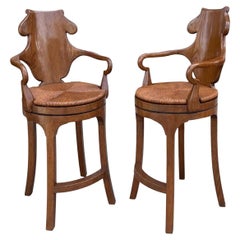 Pair of Rose Tarlow Melrose House Henley Barstools