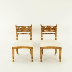 Pair of Rose Tarlow Style Regency Shell Back Chairs