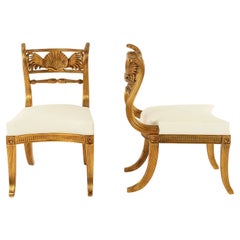 Pair of Rose Tarlow Style Regency Shell Back Chairs