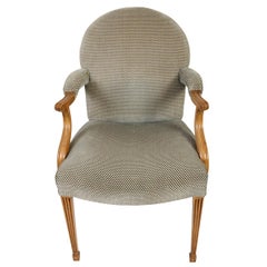 Pair of Rose Tarlow Style Upholstered Round Back Armchairs