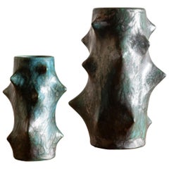 Pair of Rose Thorn Vases by Knud Basse for Michael Andersen & Son