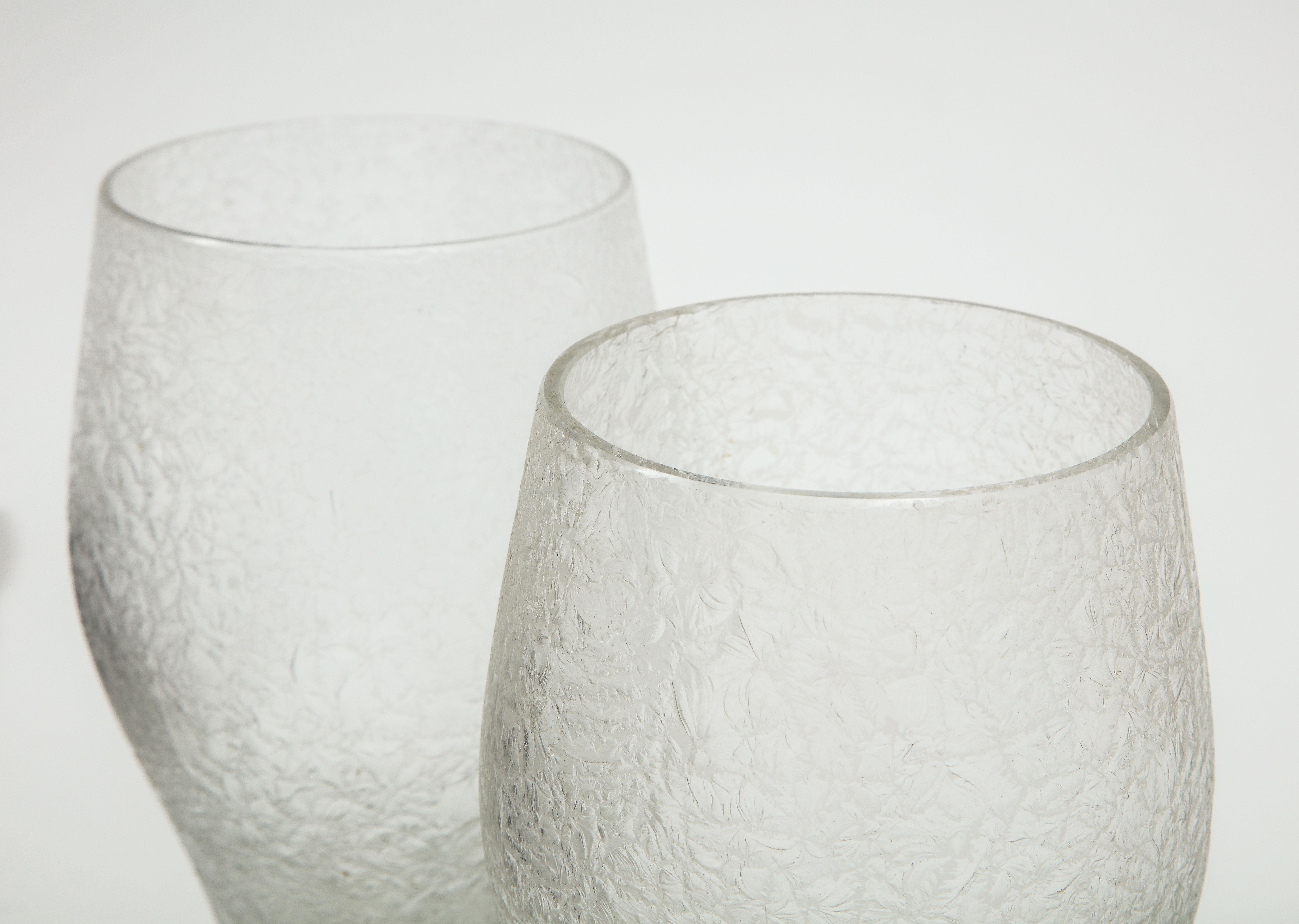 Mid-Century Modern Pair of Rosenthal Glass Vases For Sale