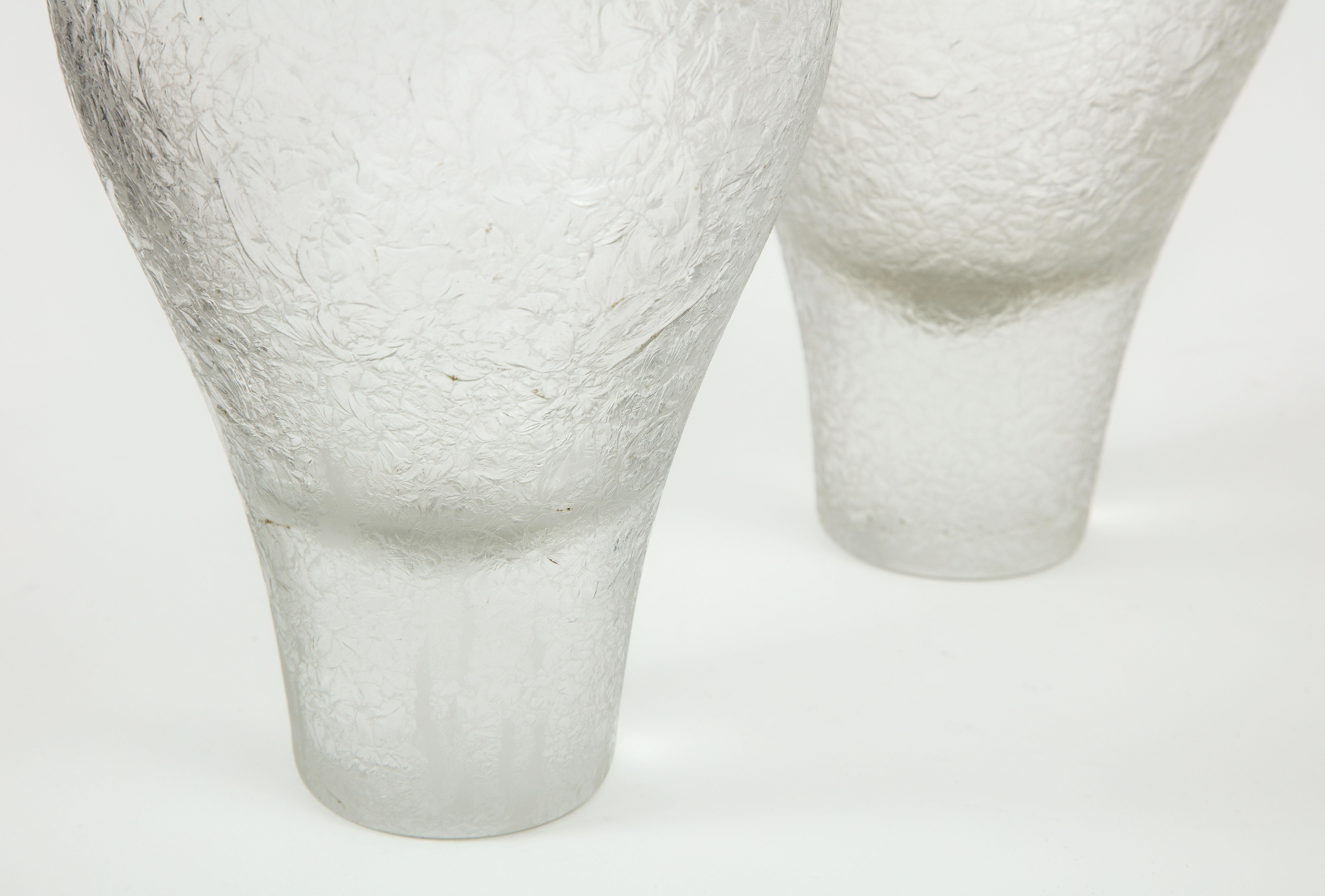 Art Glass Pair of Rosenthal Glass Vases For Sale