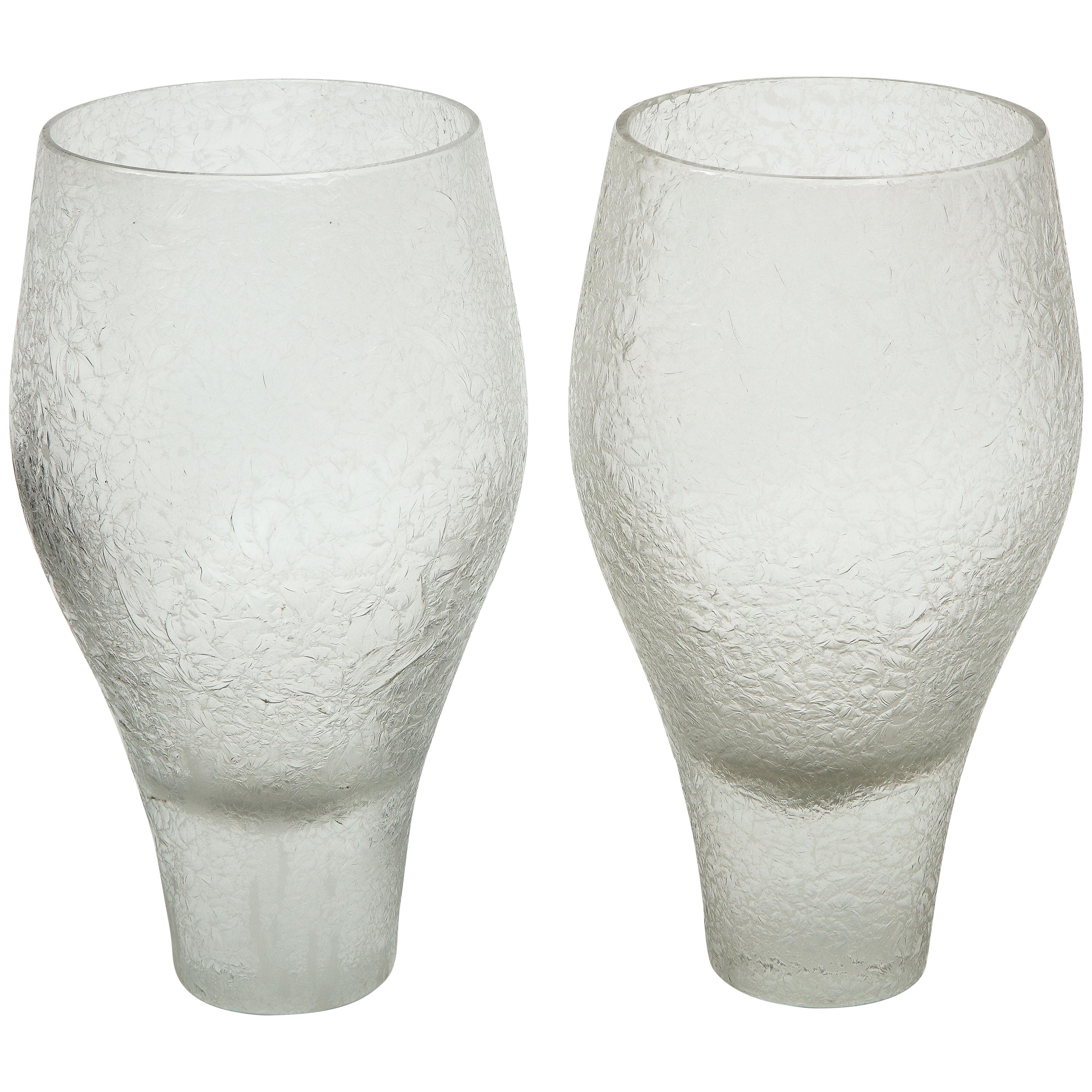 Pair of Rosenthal Glass Vases For Sale