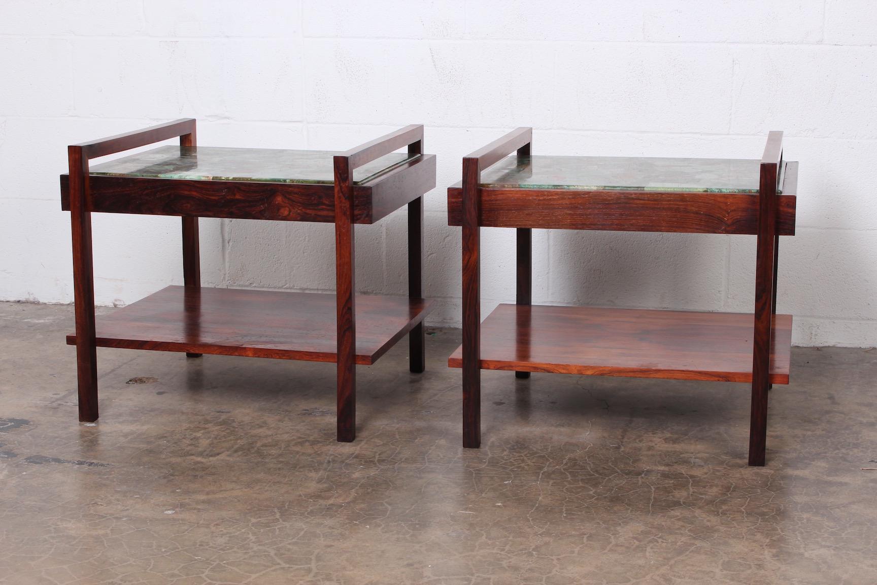 Pair of Rosewood and Agate Tables 7