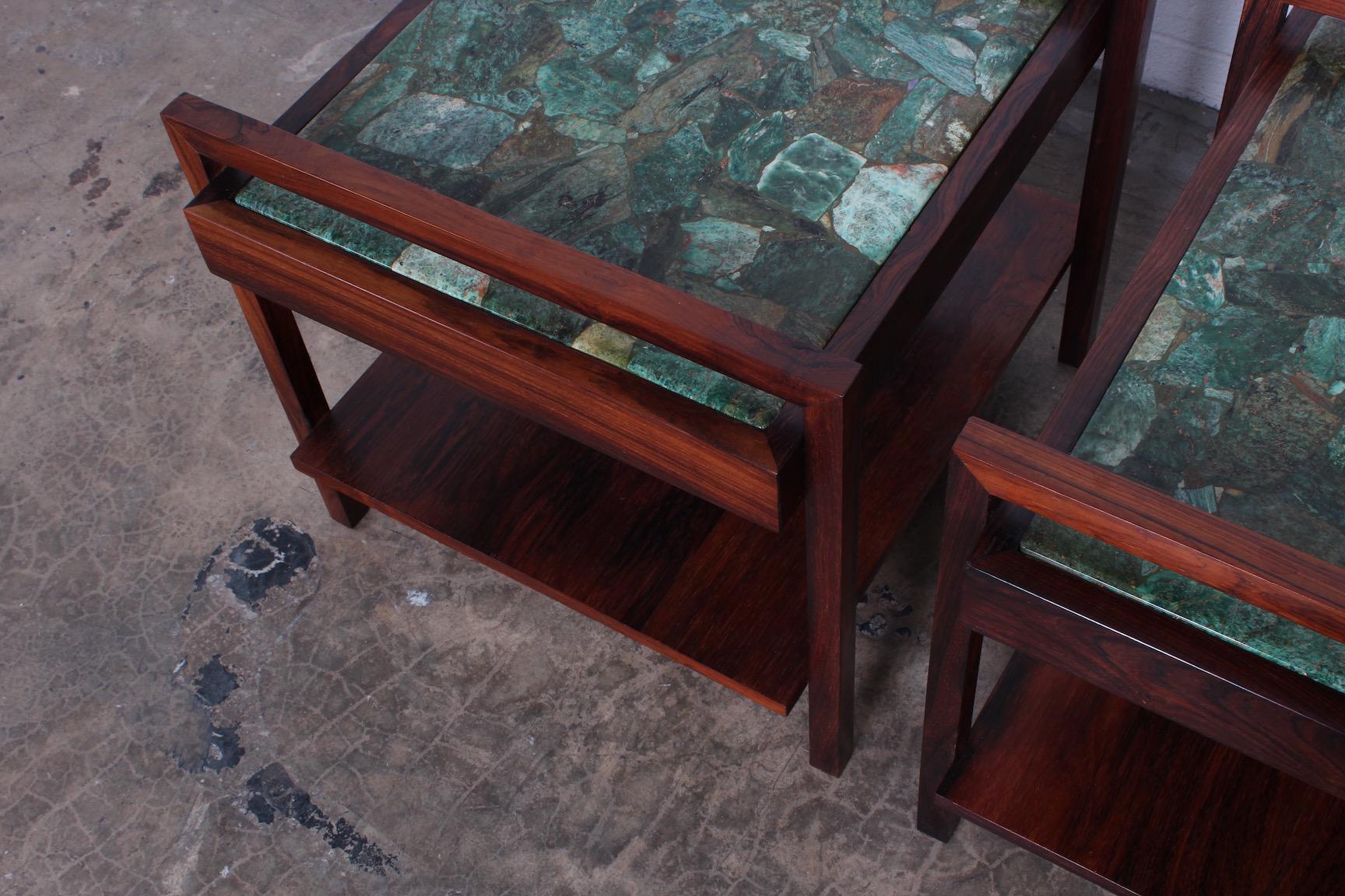 Pair of Rosewood and Agate Tables 5