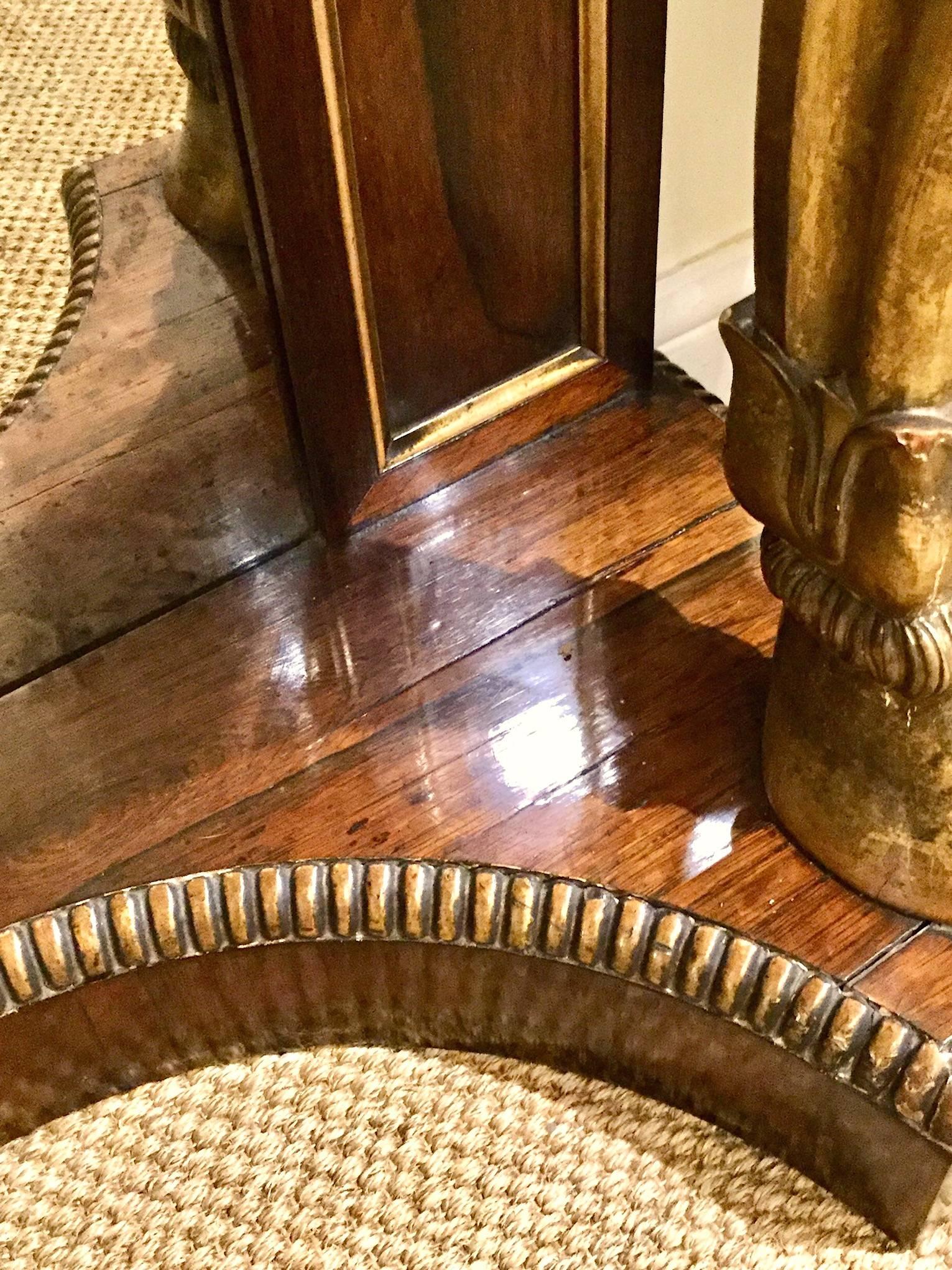 Pair of Rosewood and Gilt Console Tables, circa 1840 11