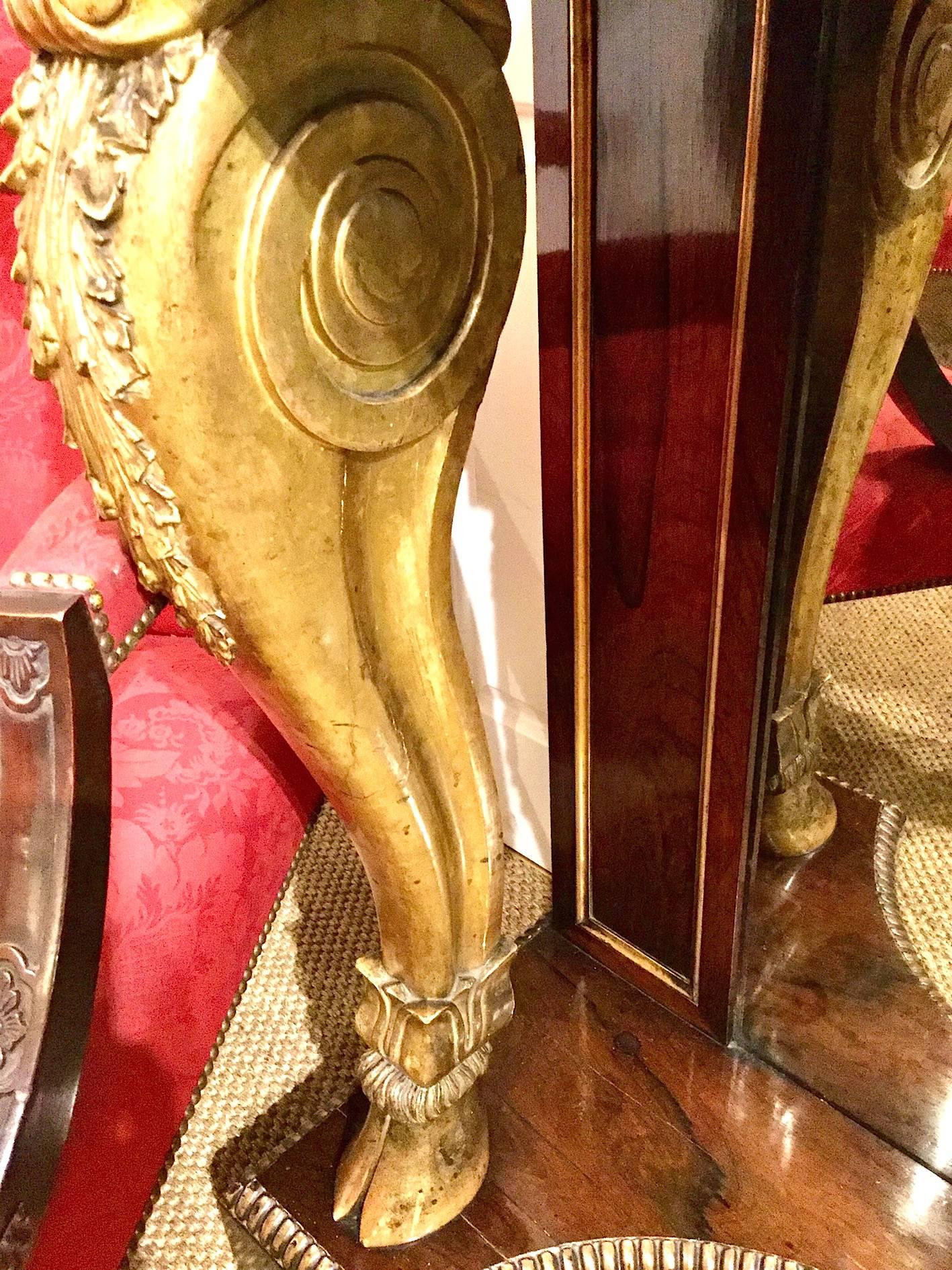 Pair of Rosewood and Gilt Console Tables, circa 1840 2
