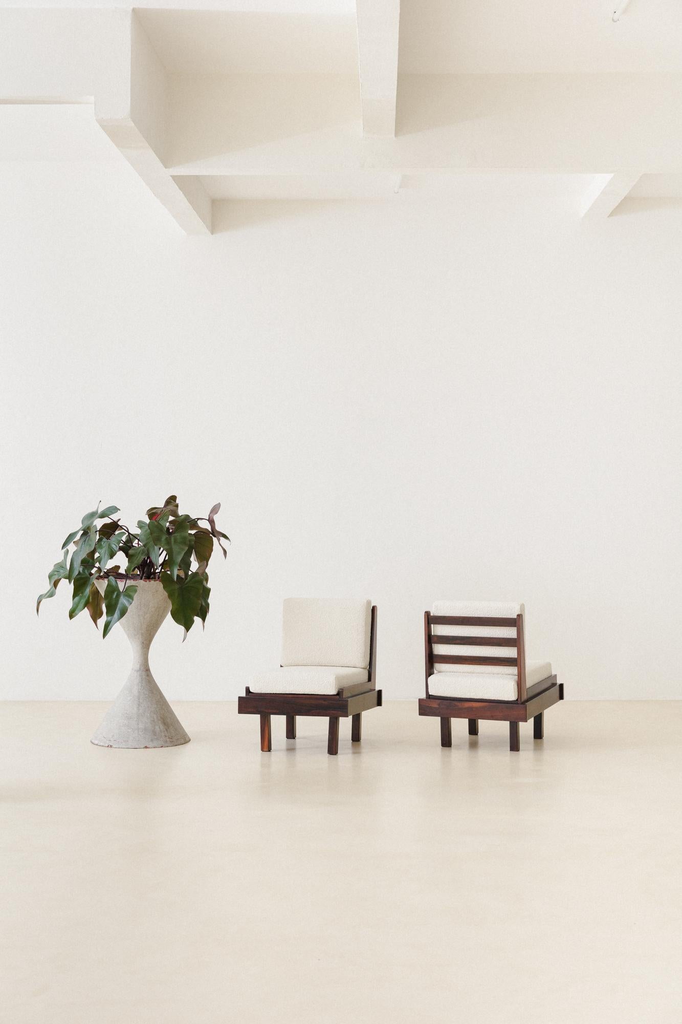 Pair of Rosewood Armchairs by Celina Decorações, Brazilian Mid Century, 1960s In Good Condition For Sale In New York, NY