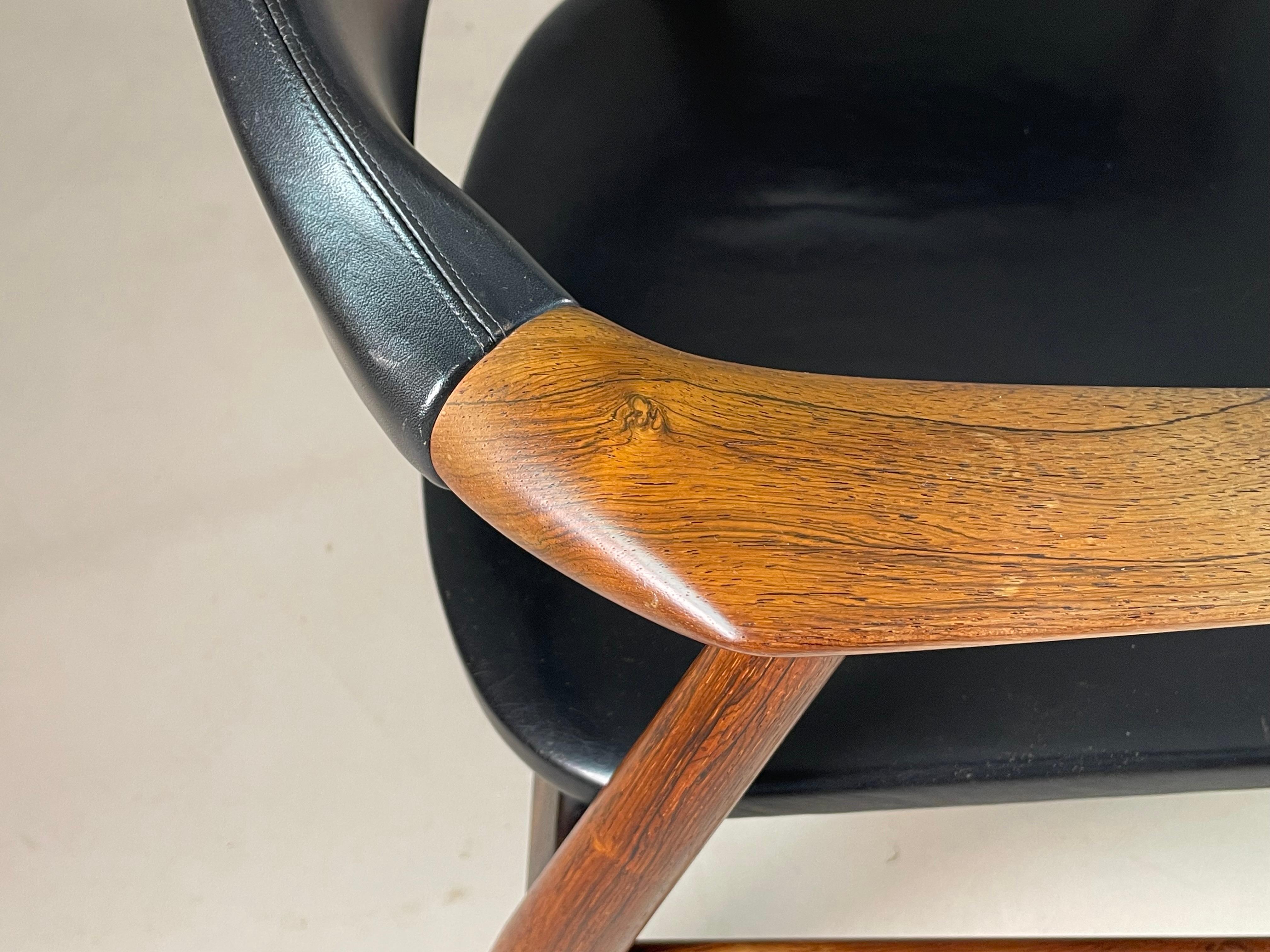 Pair of rosewood armchairs by Erik Kirkegaard for Glostrup, Denmark For Sale 8