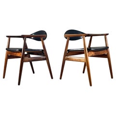 Paire de fauteuils en bois de rose par Erik Kirkegaard pour Glostrup, Danemark
