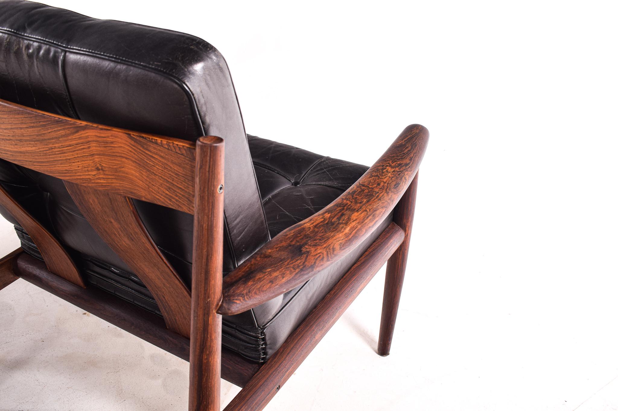 Pair of Rosewood Armchairs by Grete Jalk, Model 118 for France & Son, 1960s 4