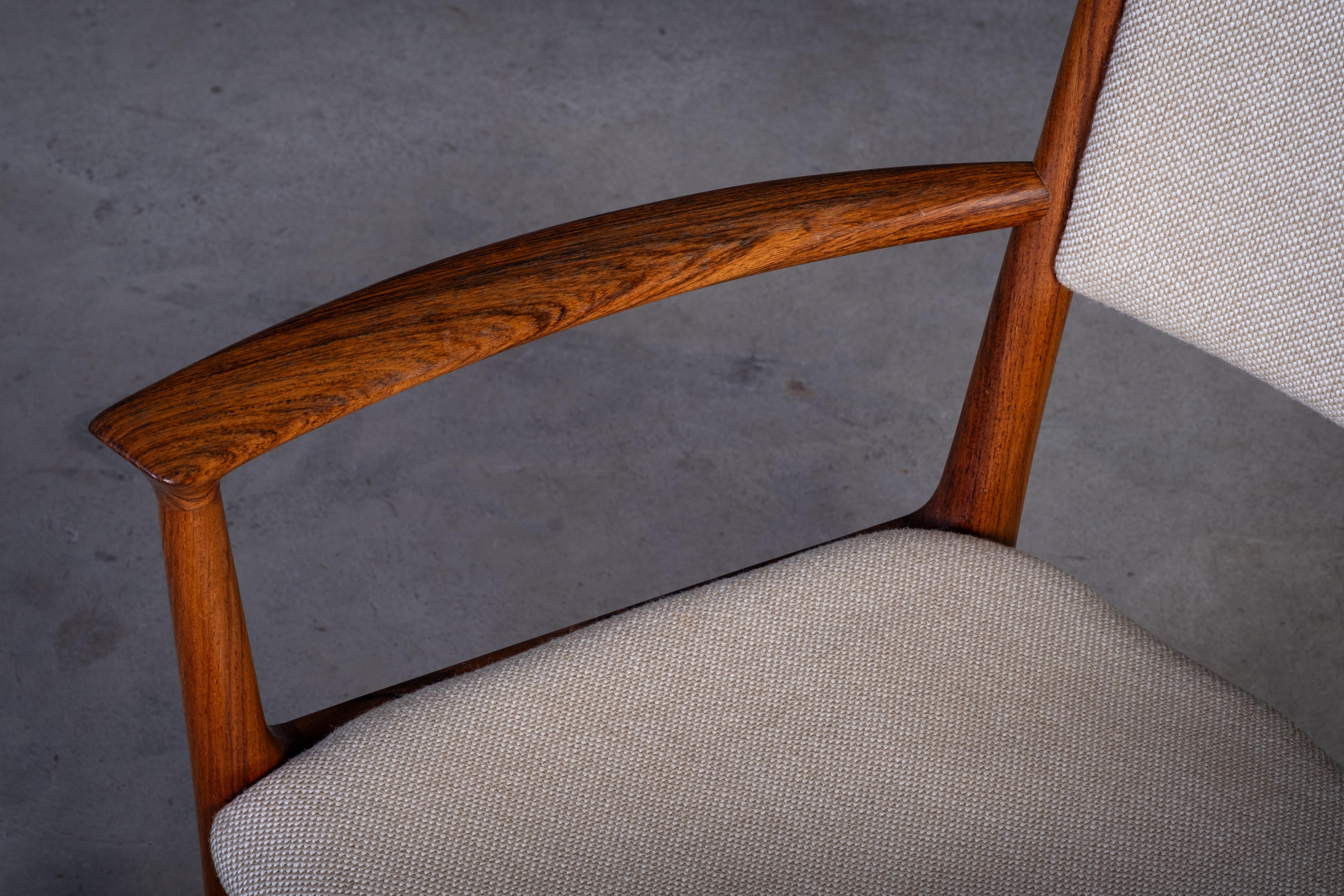 Tessuto Coppia di poltrone in palissandro di Kai Lyngfelt Larsen per Søren Willadsen, anni '60 in vendita