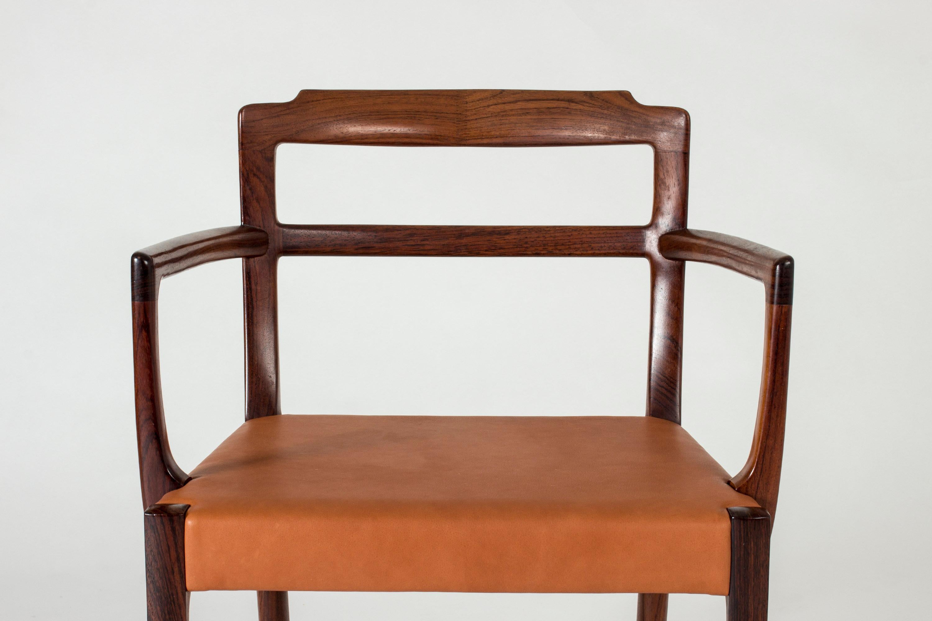 Mid-20th Century Pair of Rosewood Armchairs by Ole Wanscher for AJ Iversen
