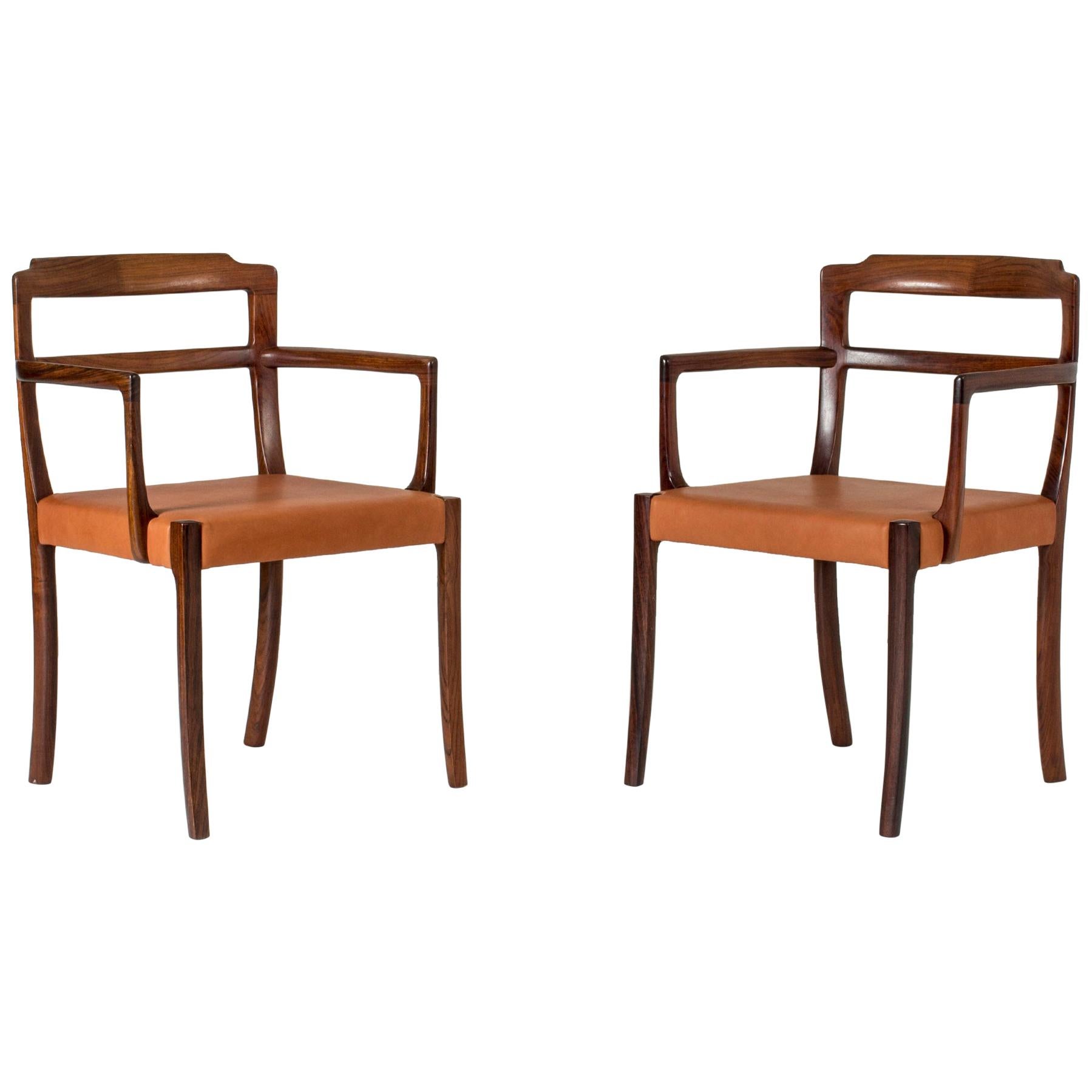 Pair of Rosewood Armchairs by Ole Wanscher for AJ Iversen