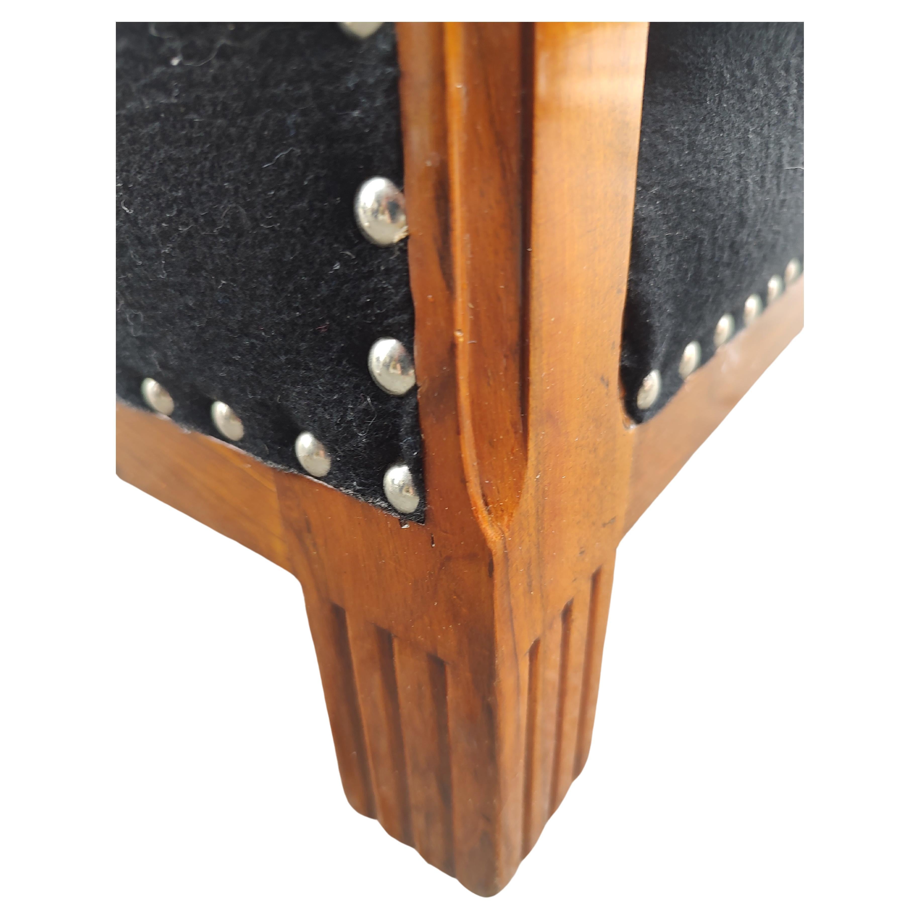 Pair of Rosewood Art Deco Club Chairs with Definitive Angular lines C1935 For Sale 3