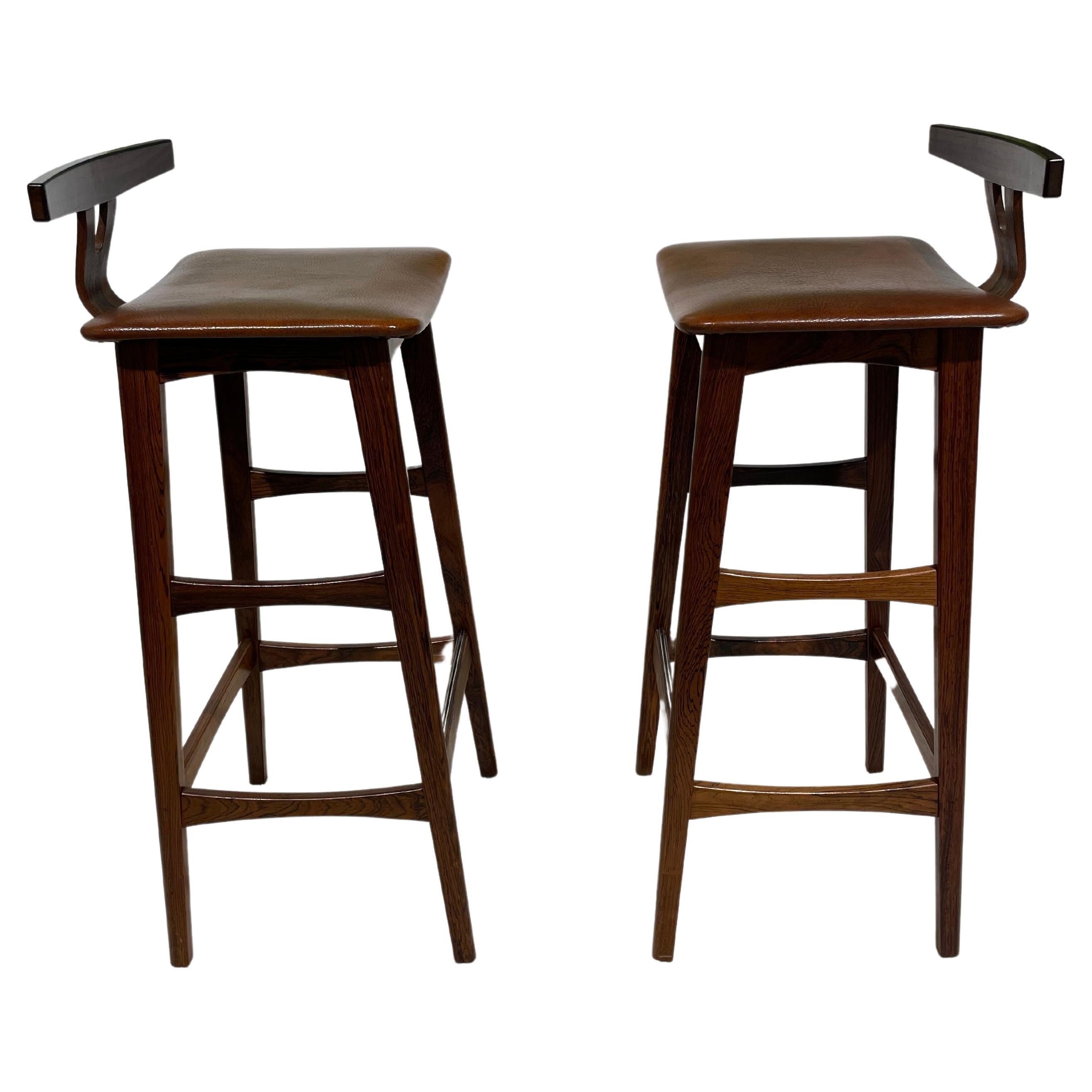 Pair of Industrial Bar Stools at 1stDibs