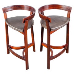 Pair of Rosewood Bar Stools by John Mortensen, Denmark