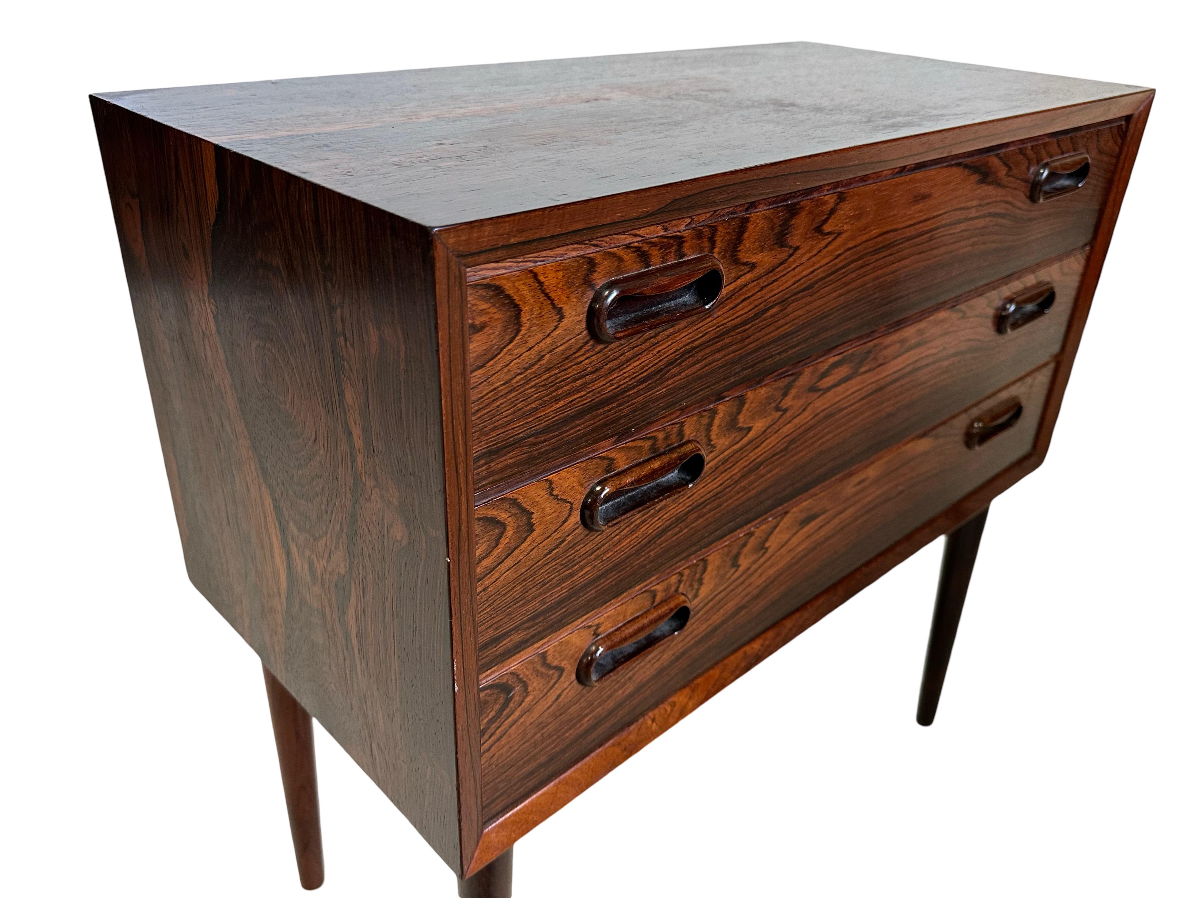 20th Century Pair of rosewood bed side tables, Denmark 1960.
