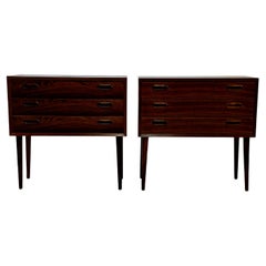 Pair of rosewood bed side tables, Denmark 1960.