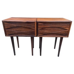 Pair of Rosewood Bedside Tables by Niels Clausen for N.C.Mobler