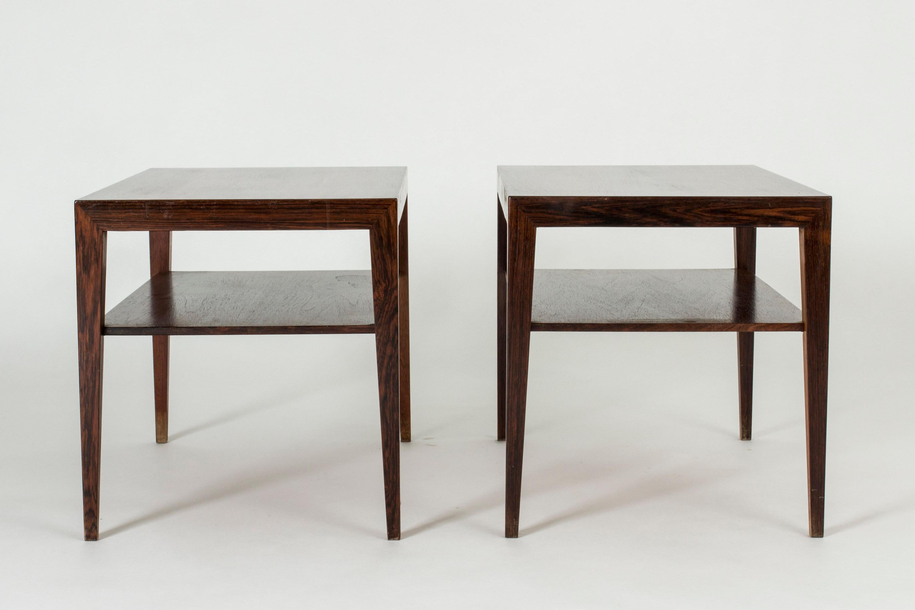Pair of Rosewood Bedside Tables by Severin Hansen In Good Condition In Stockholm, SE