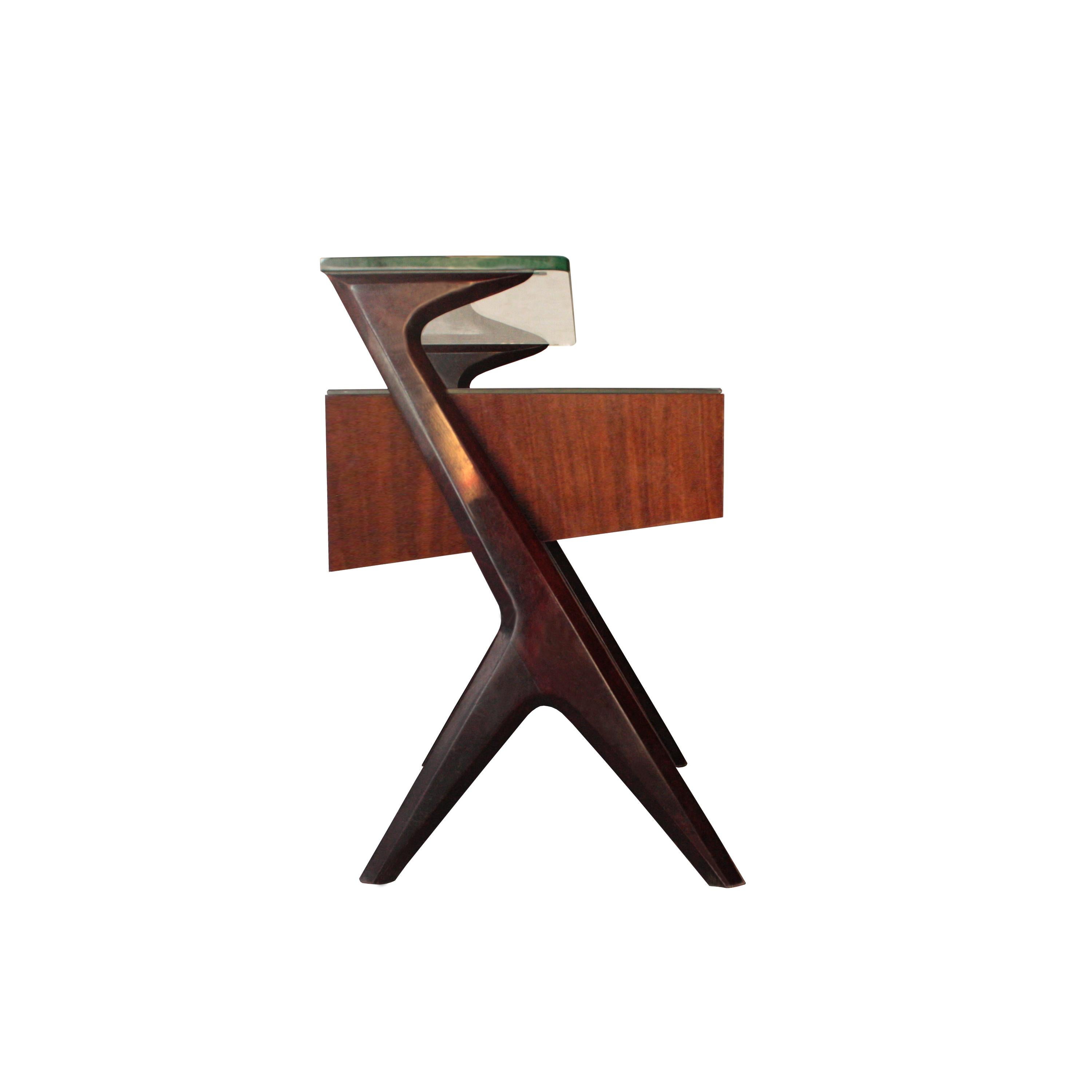 contemporary rosewood bedside tables
