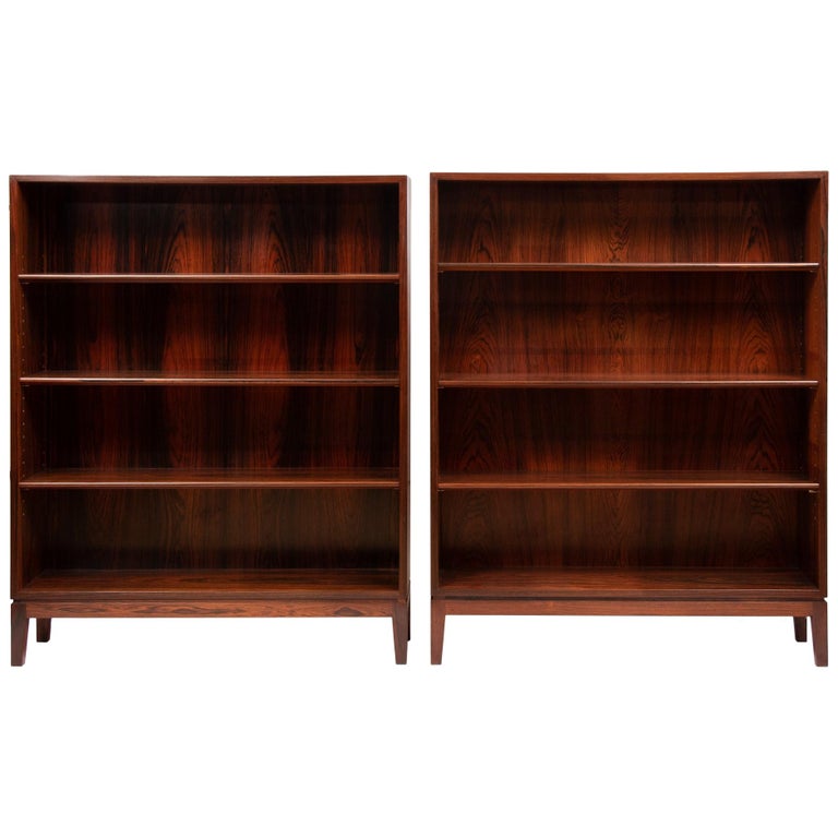 Pair of Rosewood Bookcase by Illums Bolighus at 1stDibs