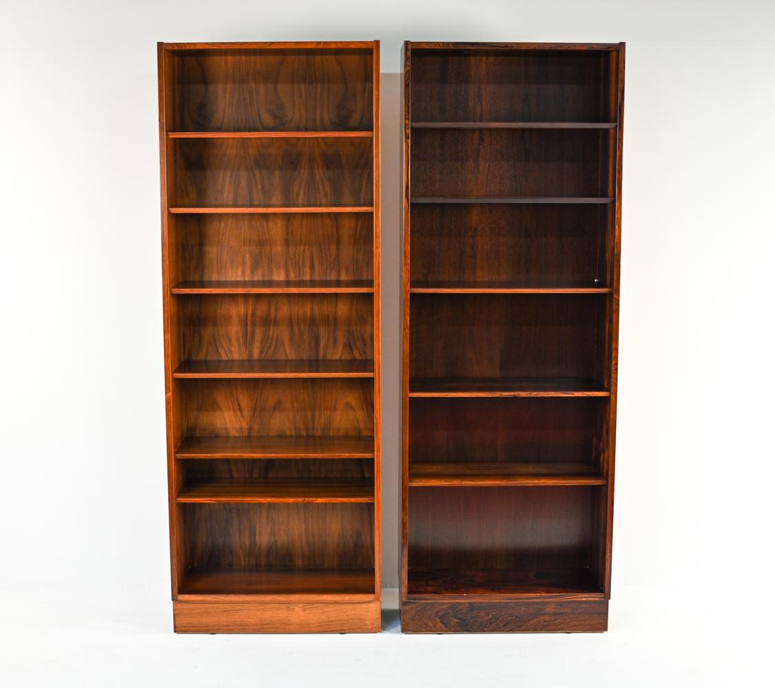 Mid-Century Modern Pair of Rosewood Bookcases by Gunni Omann for Omann Jun, c. 1960's