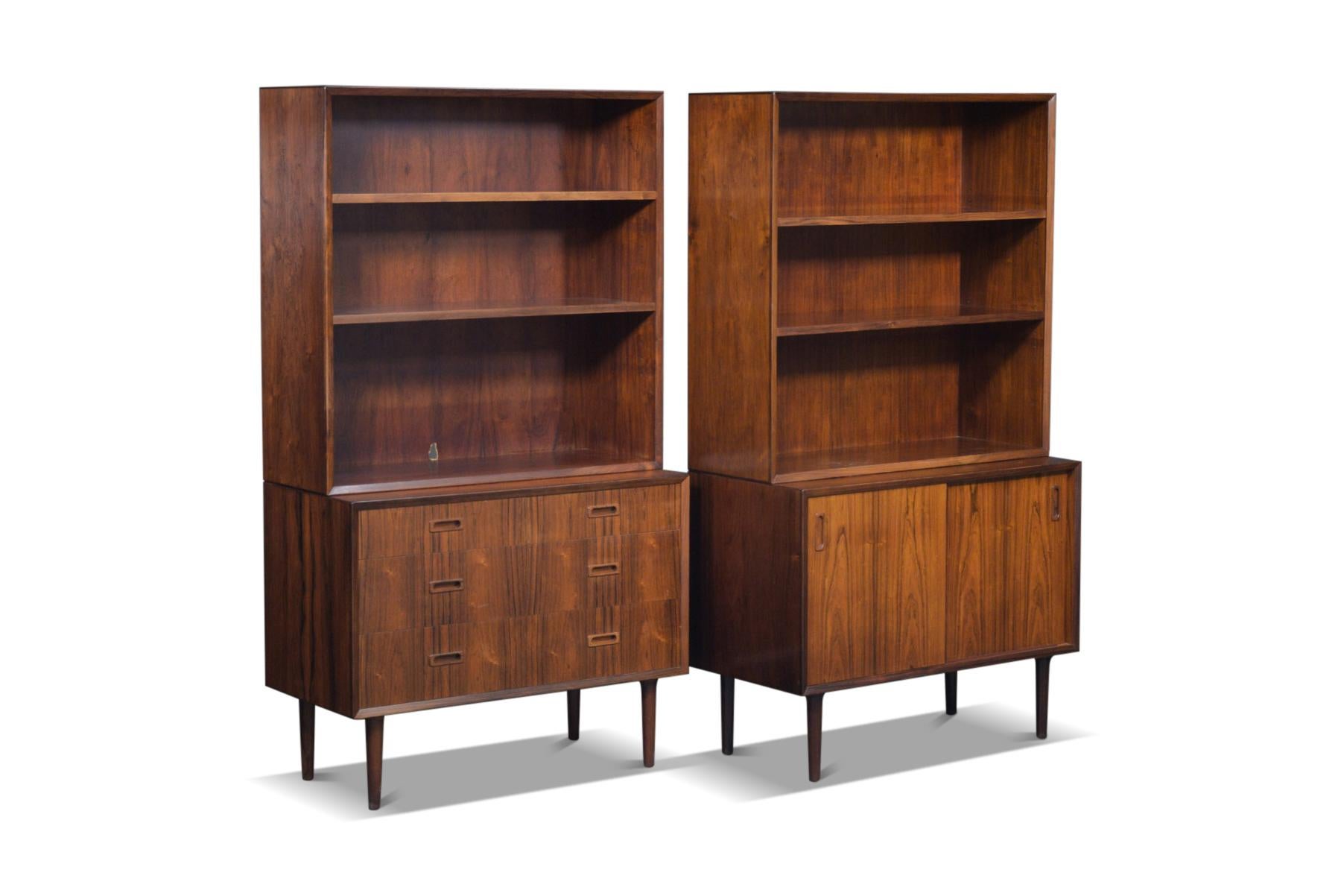 Pair of Rosewood Bookcases by Lyby Møbler For Sale 3