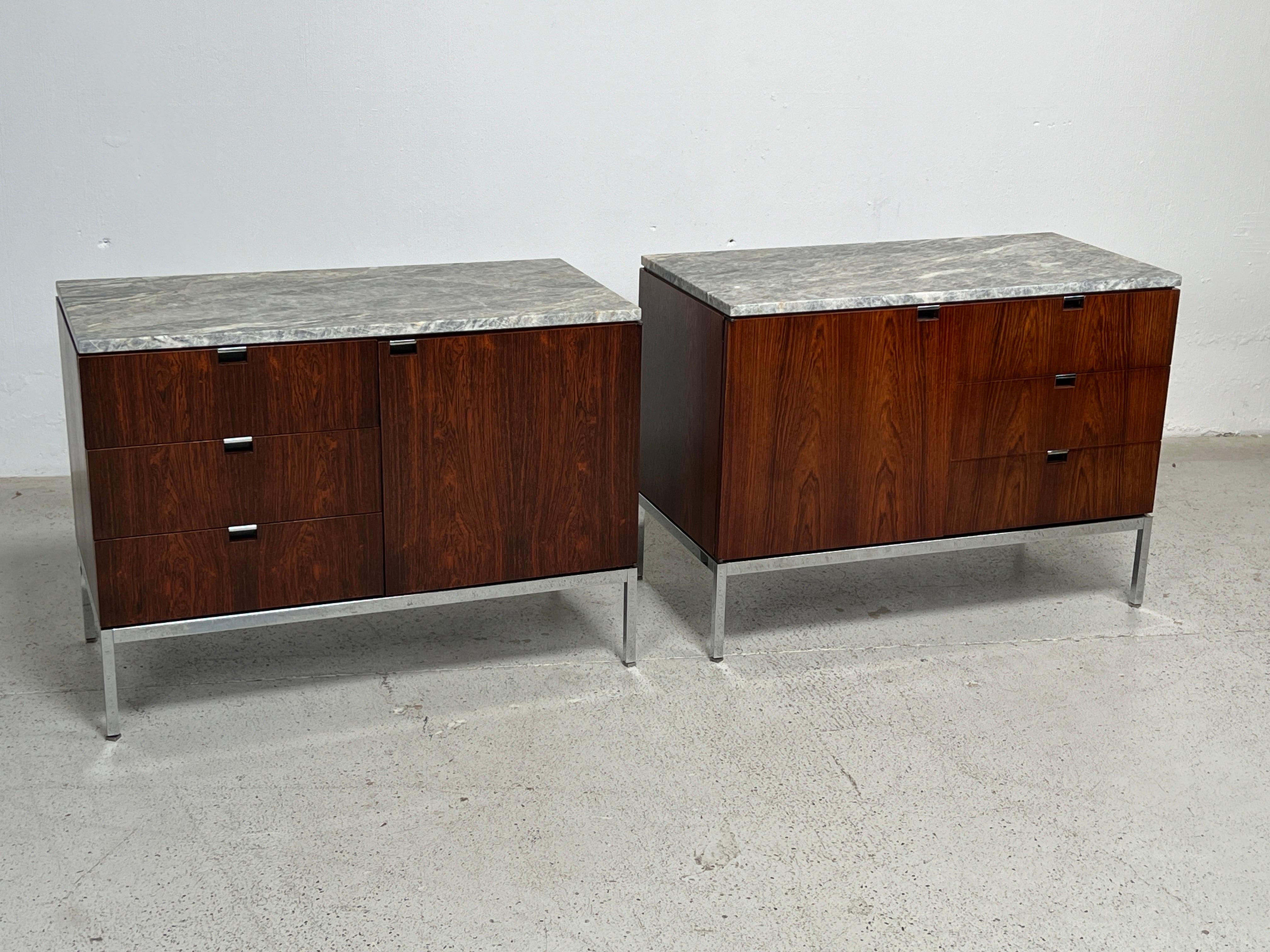 Pair of Rosewood Cabinets by Florence Knoll for Knoll  For Sale 6