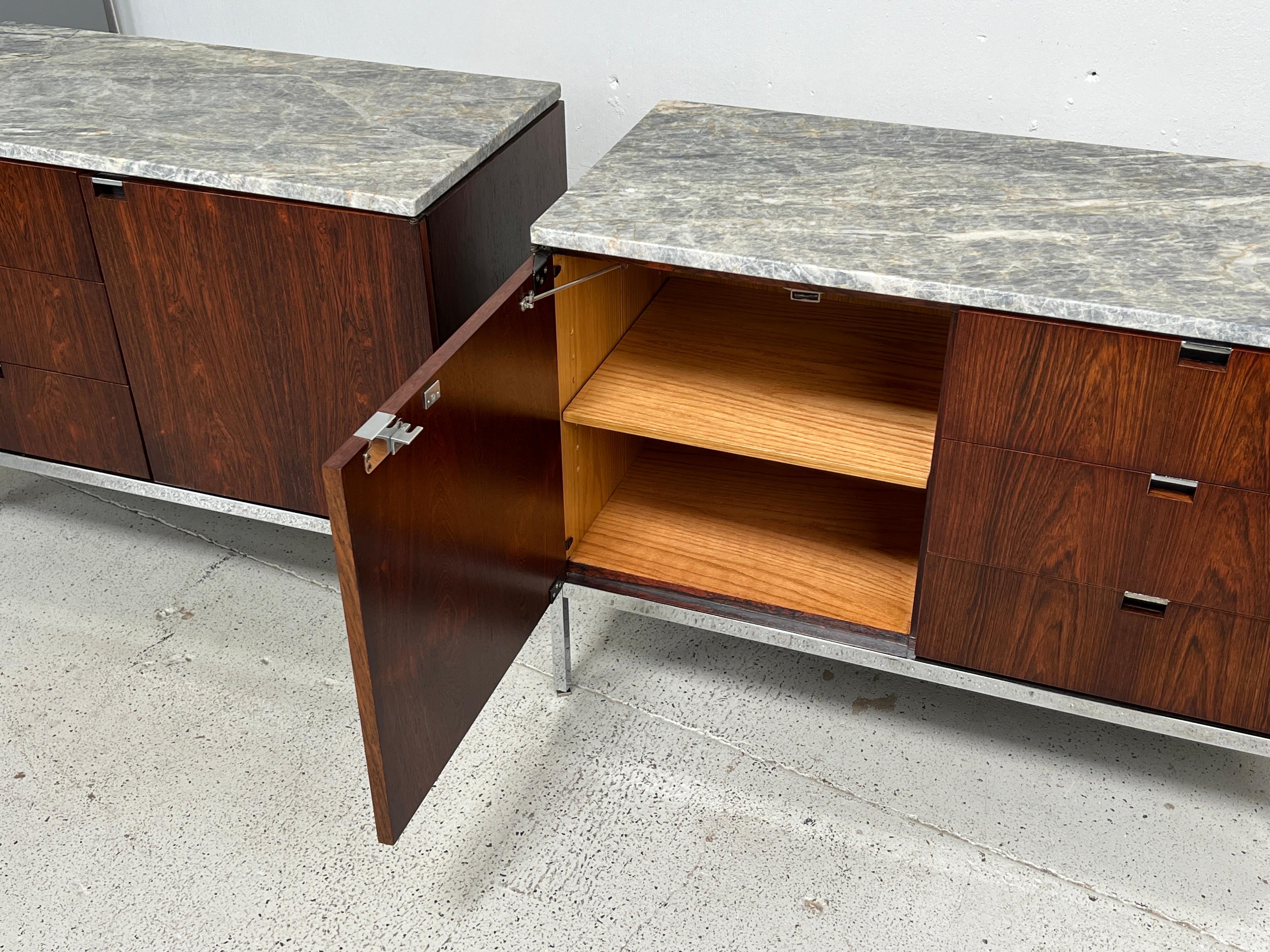 Pair of Rosewood Cabinets by Florence Knoll for Knoll  For Sale 8