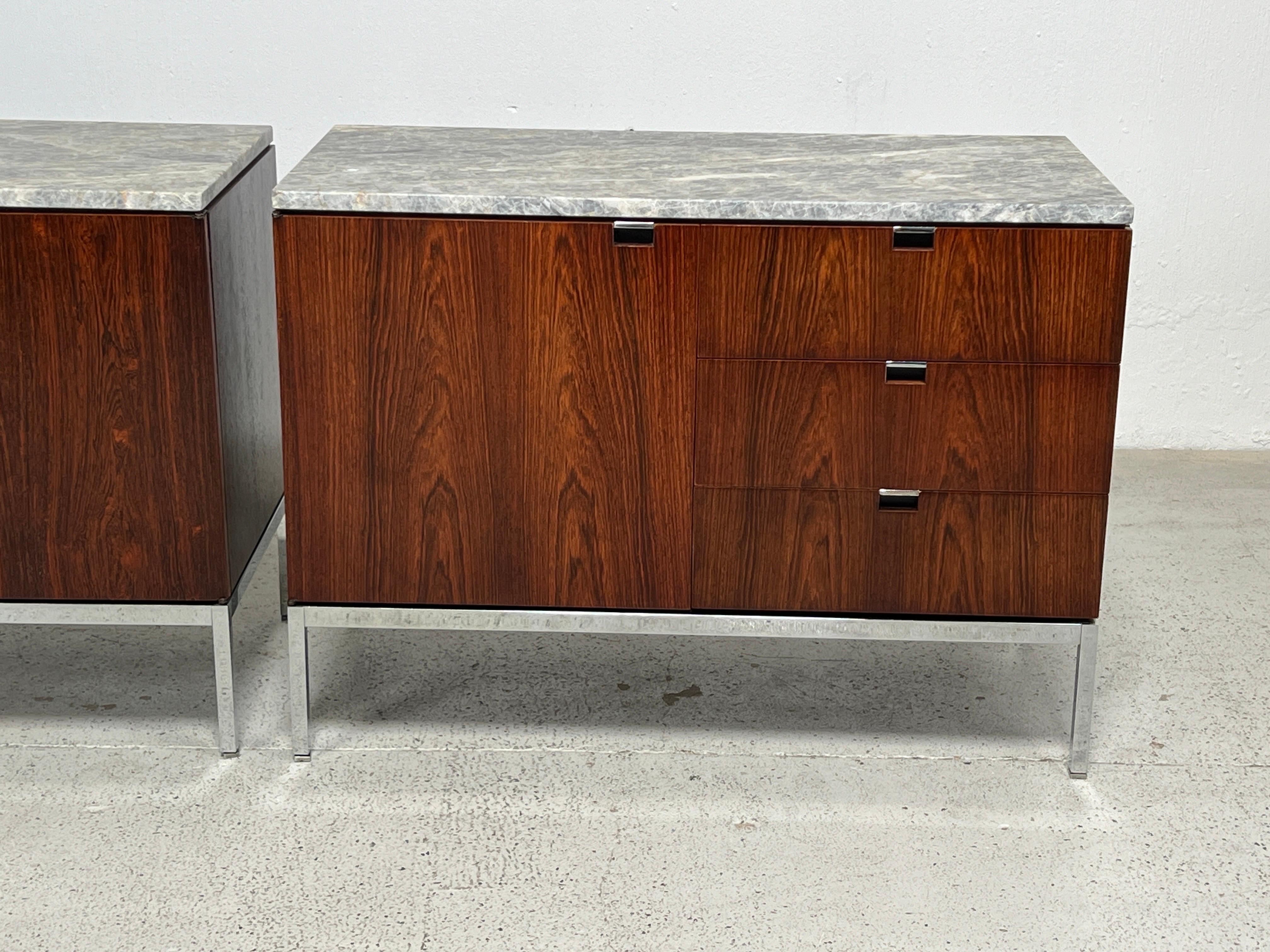 Pair of Rosewood Cabinets by Florence Knoll for Knoll  For Sale 2
