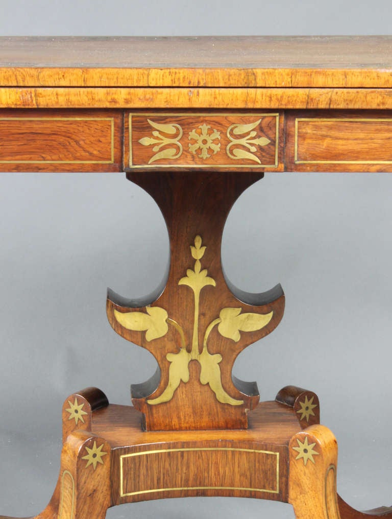 19th Century Pair of Rosewood Card Tables, circa 1820 For Sale